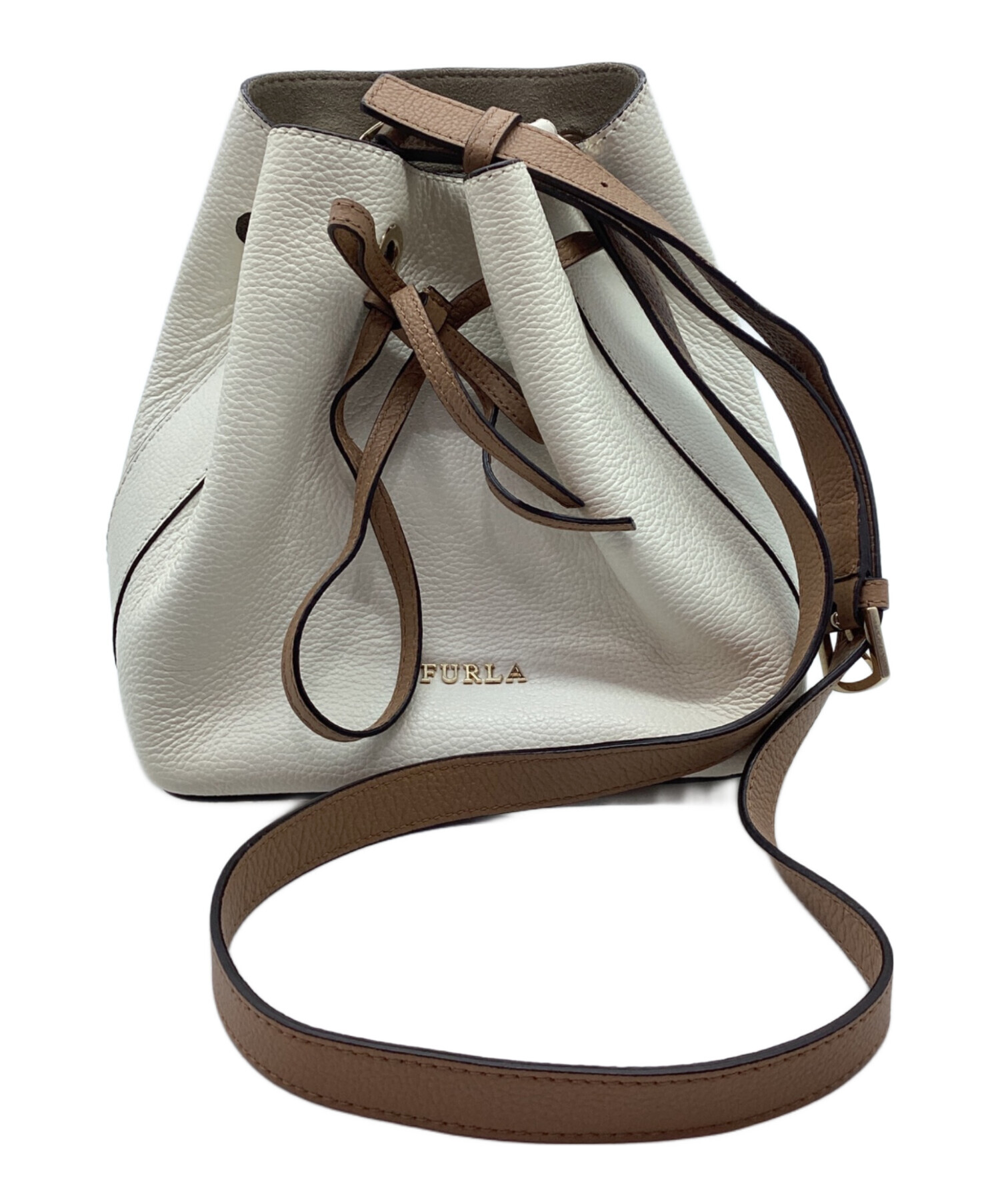 中古・古着通販】FURLA (フルラ) ショルダーバッグ ホワイト｜ブランド