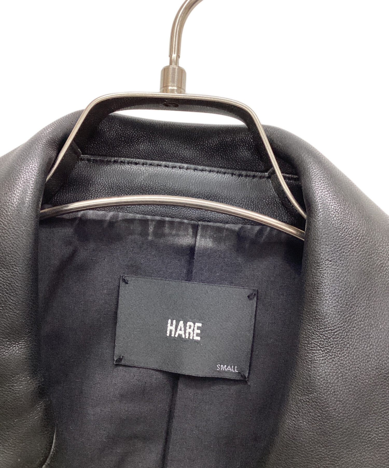 中古・古着通販】HARE (ハレ) ダブルライダースジャケット ブラック