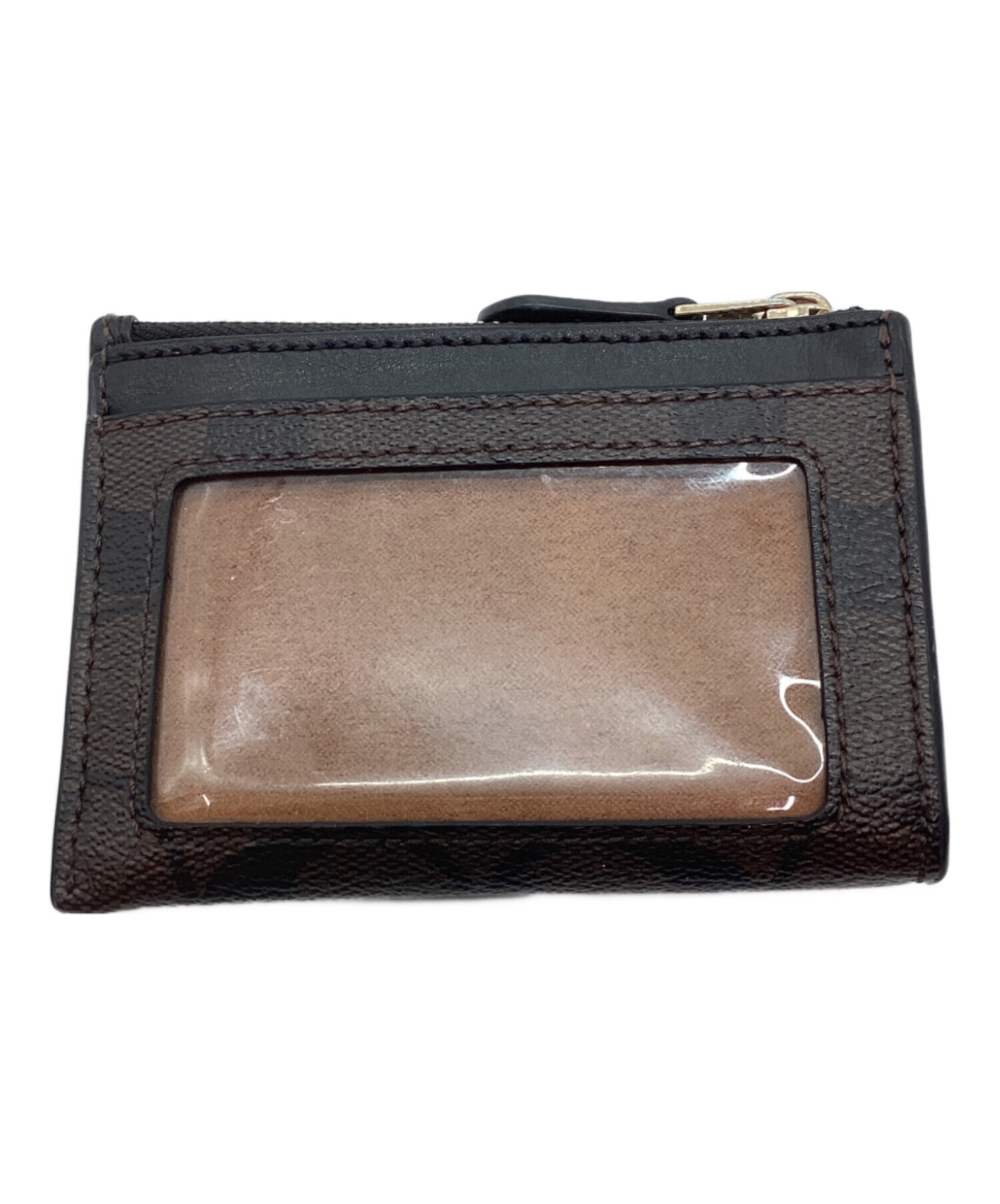 COACH ブラウン レザー がま口ケース　新品未使用 楽天市場】ブラウンブラウン ピックレザー Gamaguchi wallet がまぐち