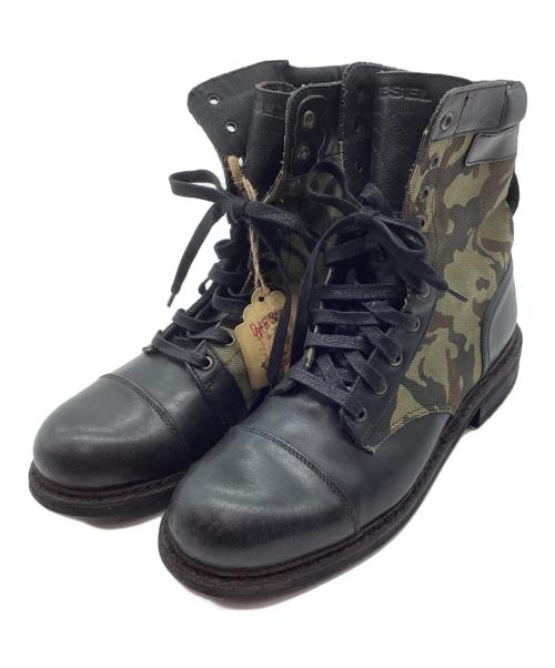 中古・古着通販】DIESEL (ディーゼル) ハイカットブーツ ブラック