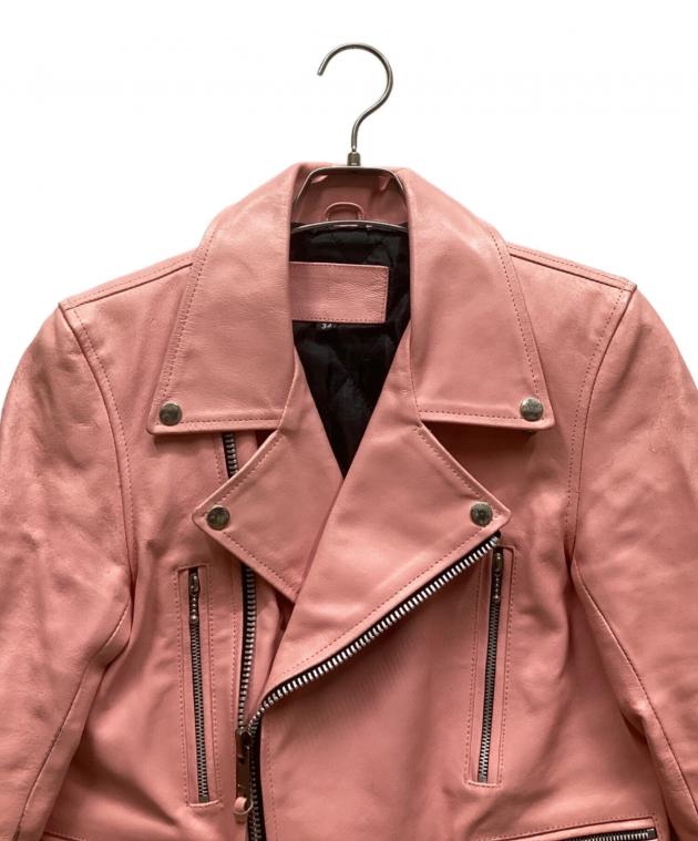 〜年末セール中〜 薄いピンク ライダースジャケット 中古・古着通販】echtes leder (エヒテス レーダァ) ライダース