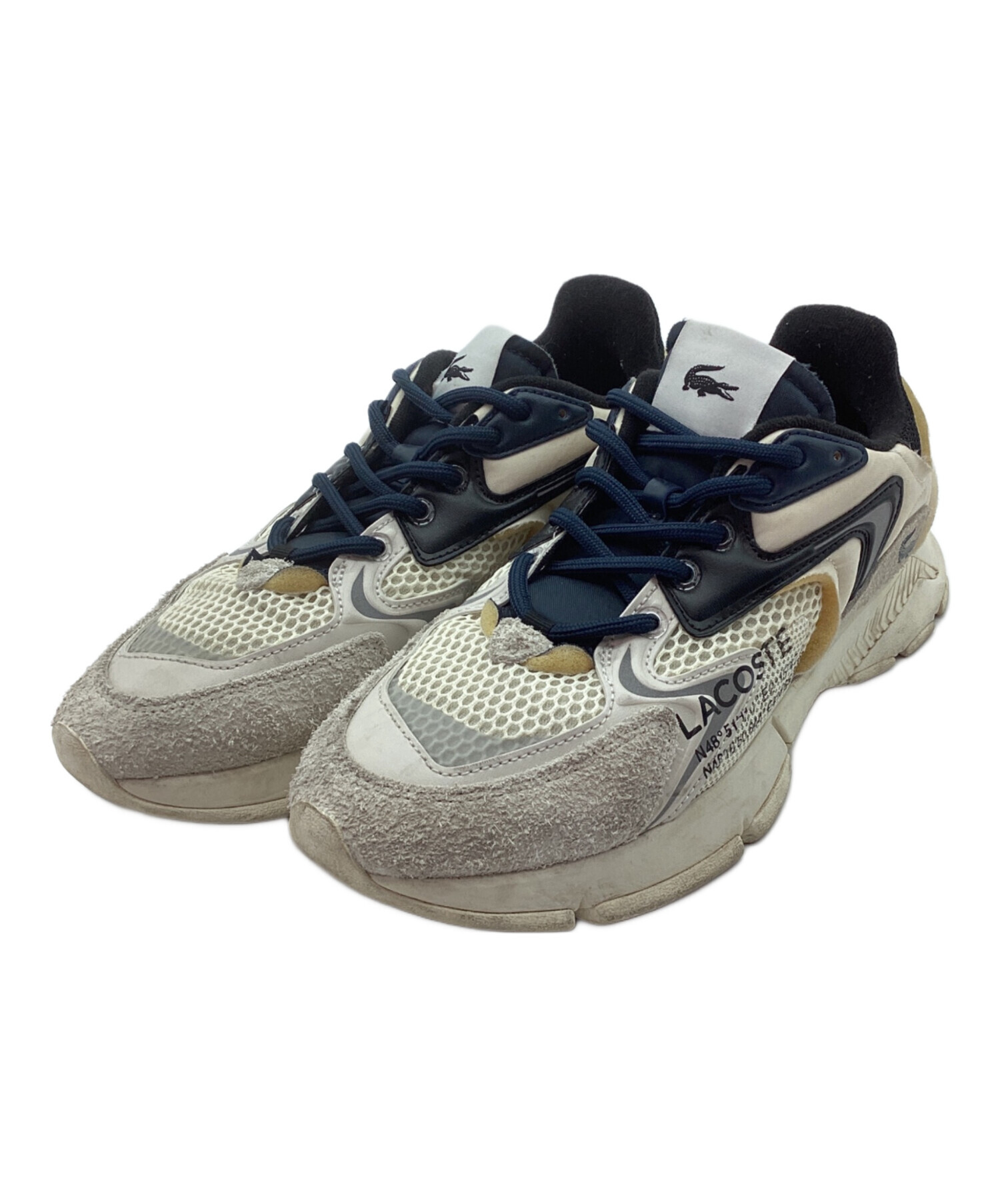 中古・古着通販】LACOSTE (ラコステ) スニーカー ホワイト×ブラック 