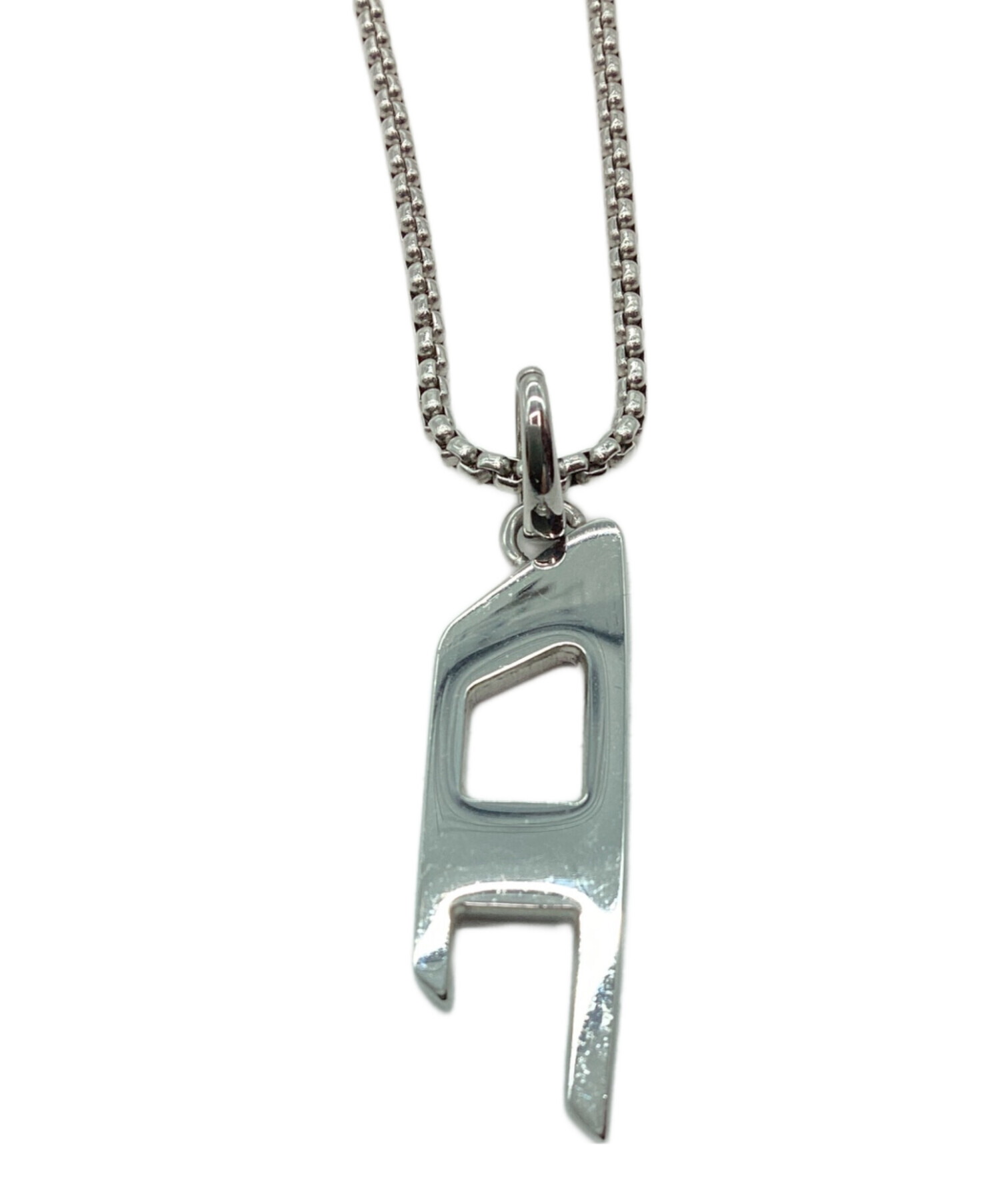 中古・古着通販】DIESEL (ディーゼル) ロゴプレートネックレス