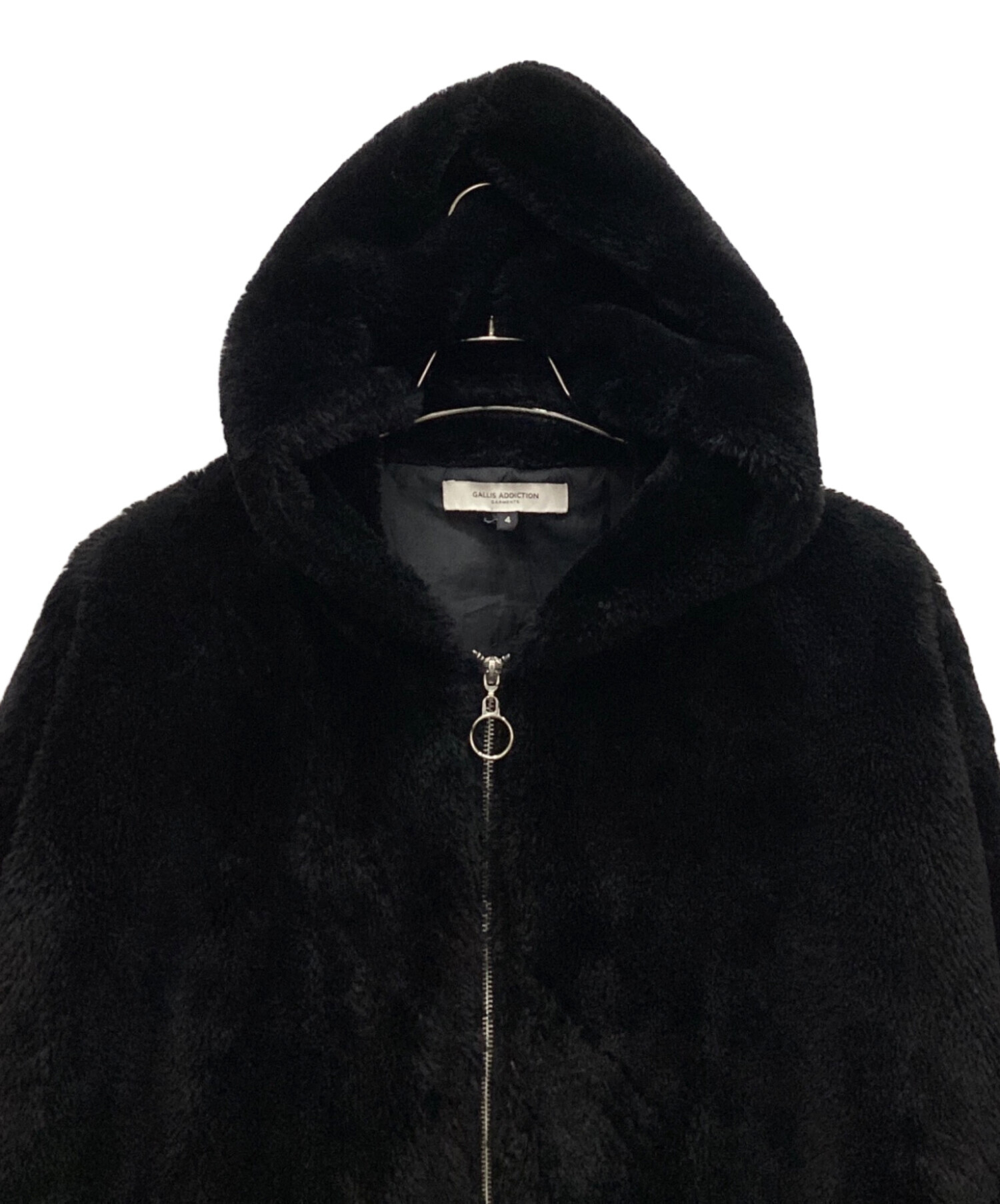 Blouson hoodie ファーブルゾン ロゴ GALLIS ADDICTION フェイクファー 