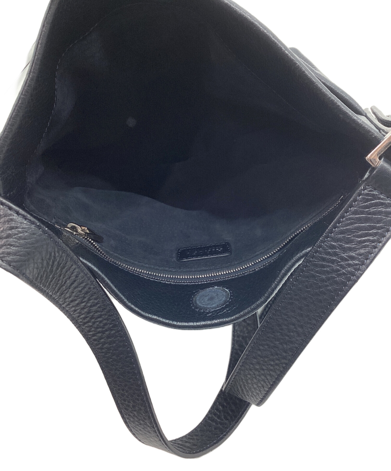 中古・古着通販】HIROFU (ヒロフ) レザーショルダーバッグ ブラック