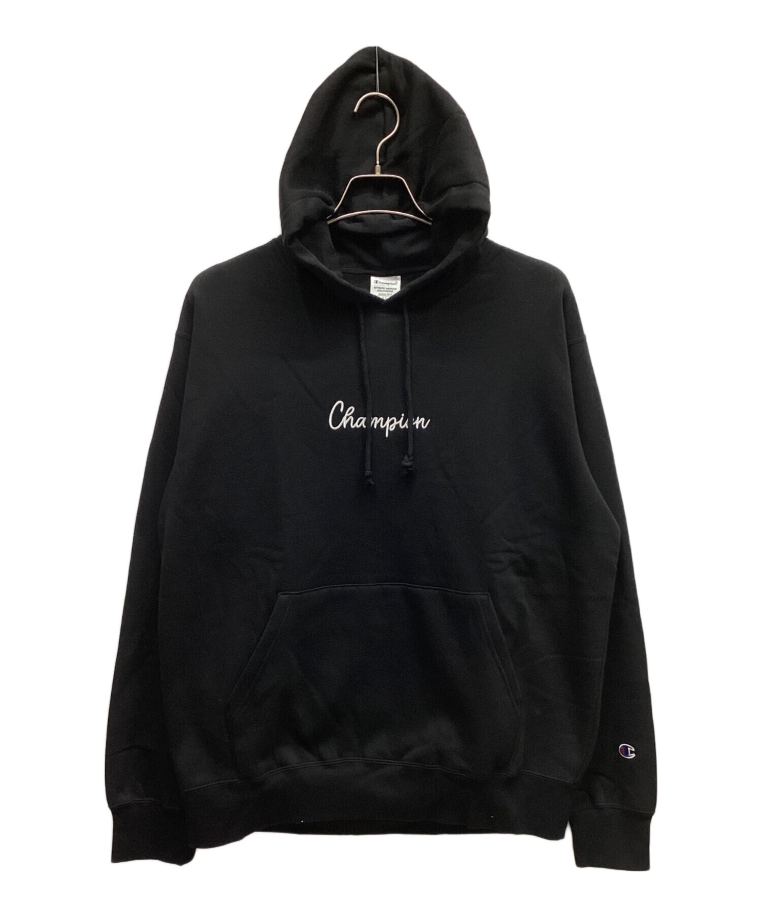 中古・古着通販】Champion (チャンピオン) パーカー ブラック サイズ 