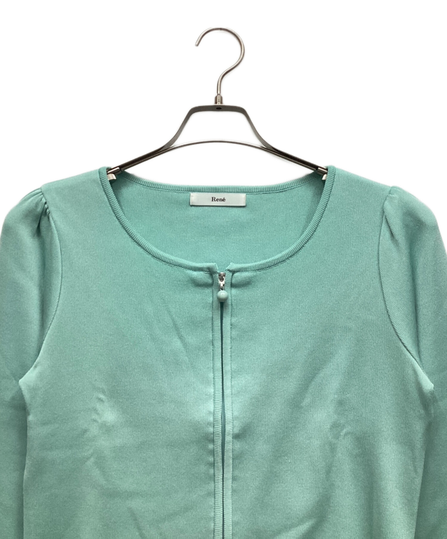ルネ　新品　未使用　ジッパー付きカーディガン　ジャケット 美品】Rene ルネ ニット ジップ ジャケット 36サイズ S〜М相当