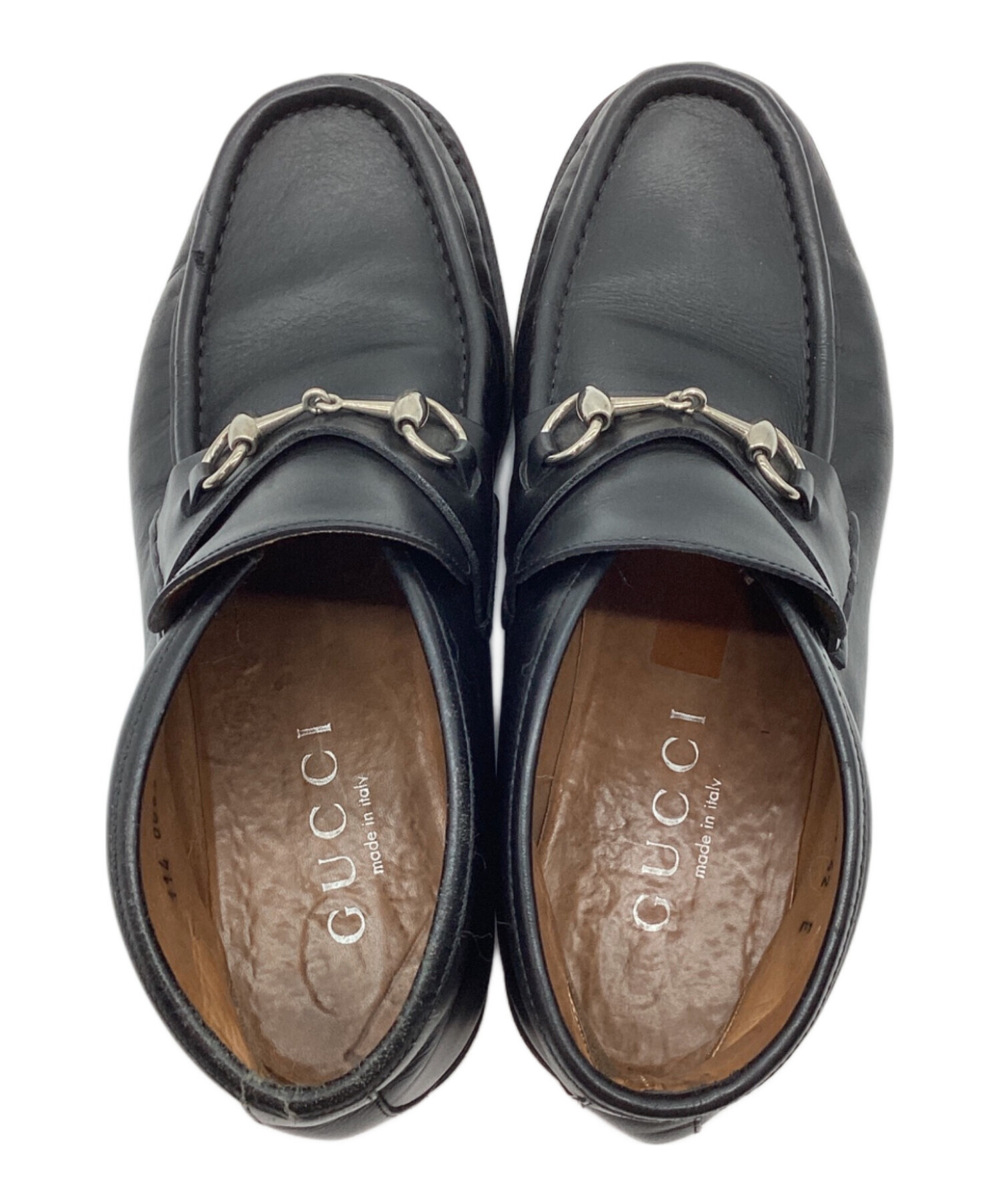 中古・古着通販】GUCCI (グッチ) ホースビットブーツ ブラック サイズ 