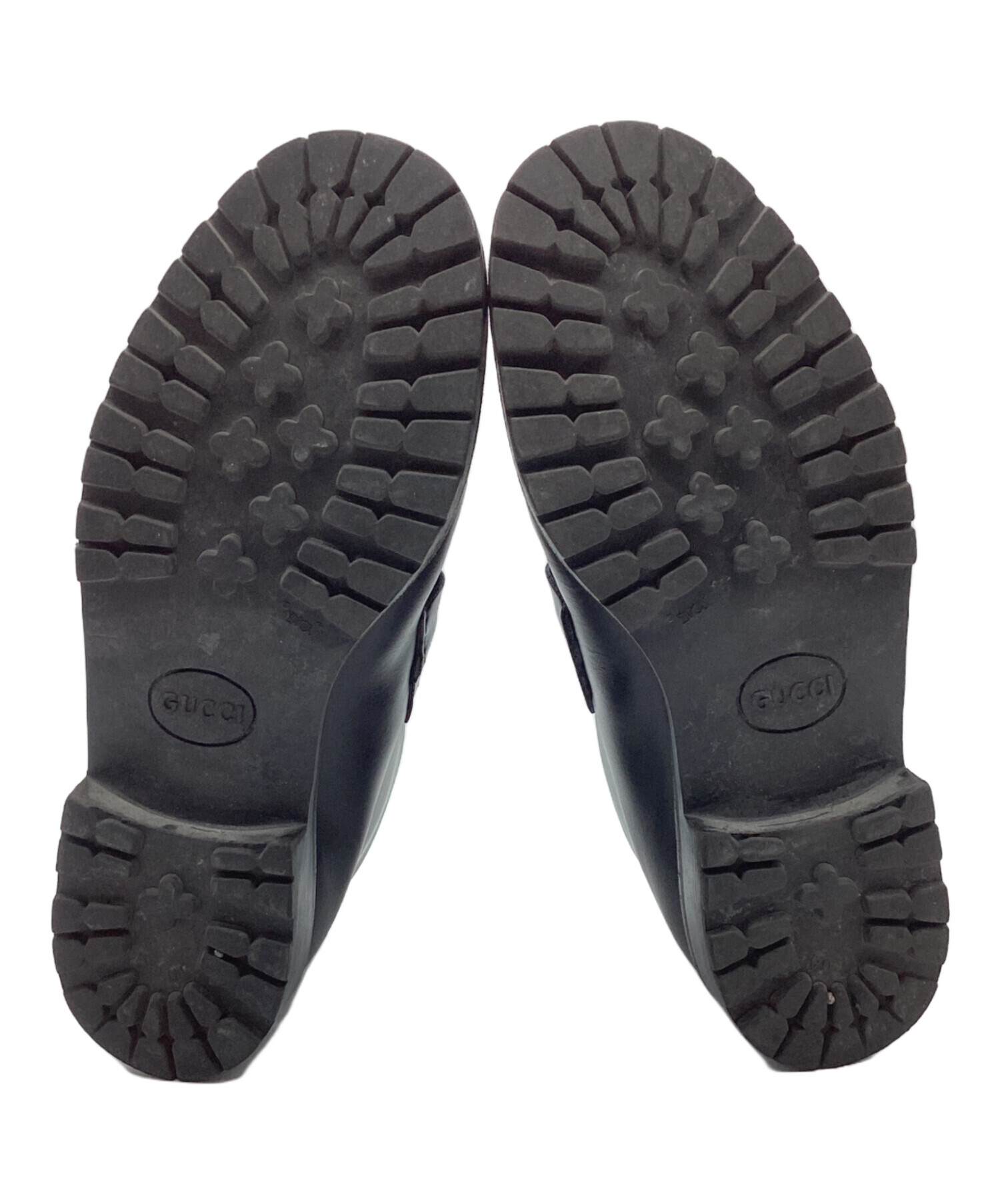 中古・古着通販】GUCCI (グッチ) ホースビットブーツ ブラック サイズ 