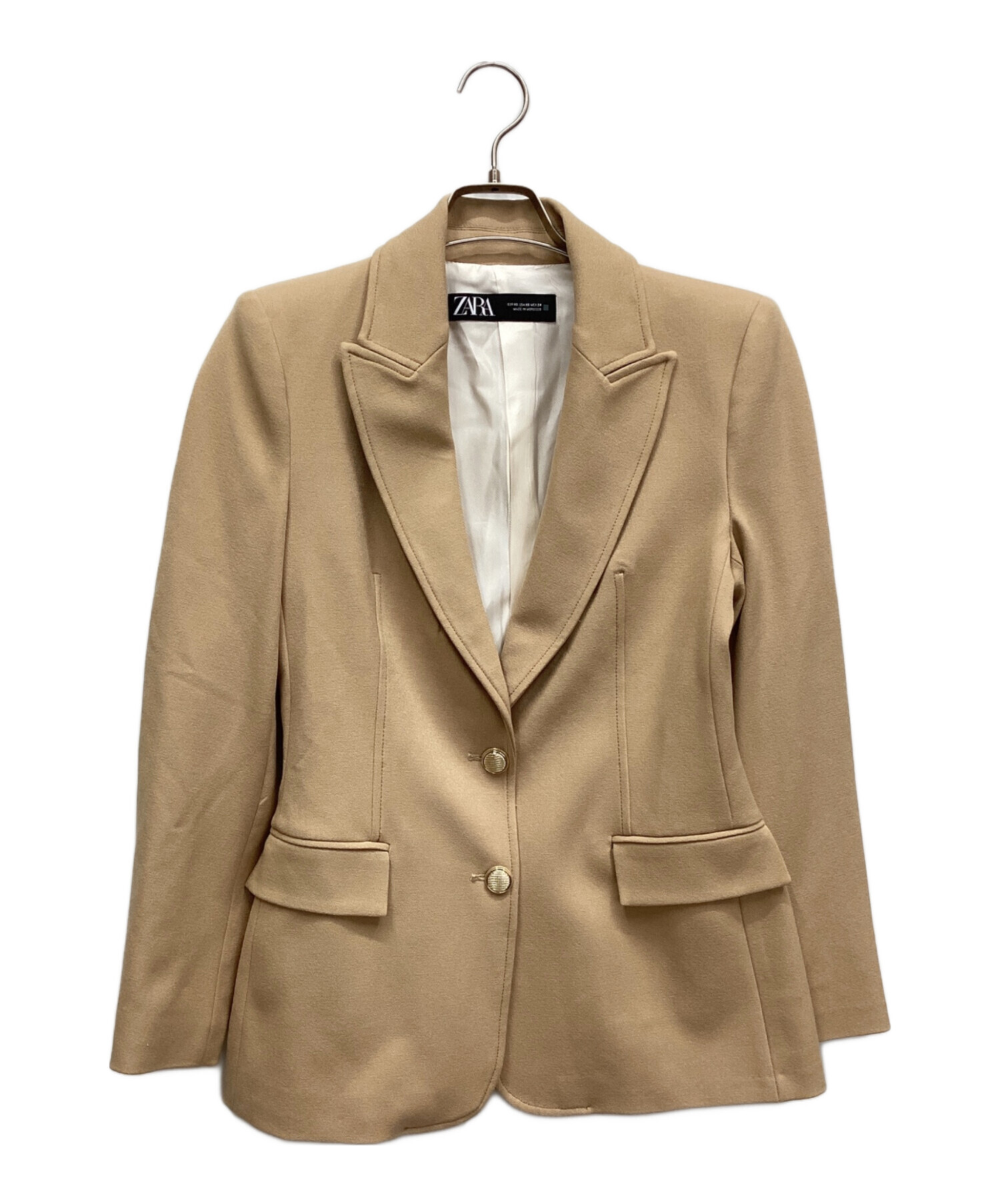 中古・古着通販】ZARA (ザラ) フェイクスエードジャケット ベージュ