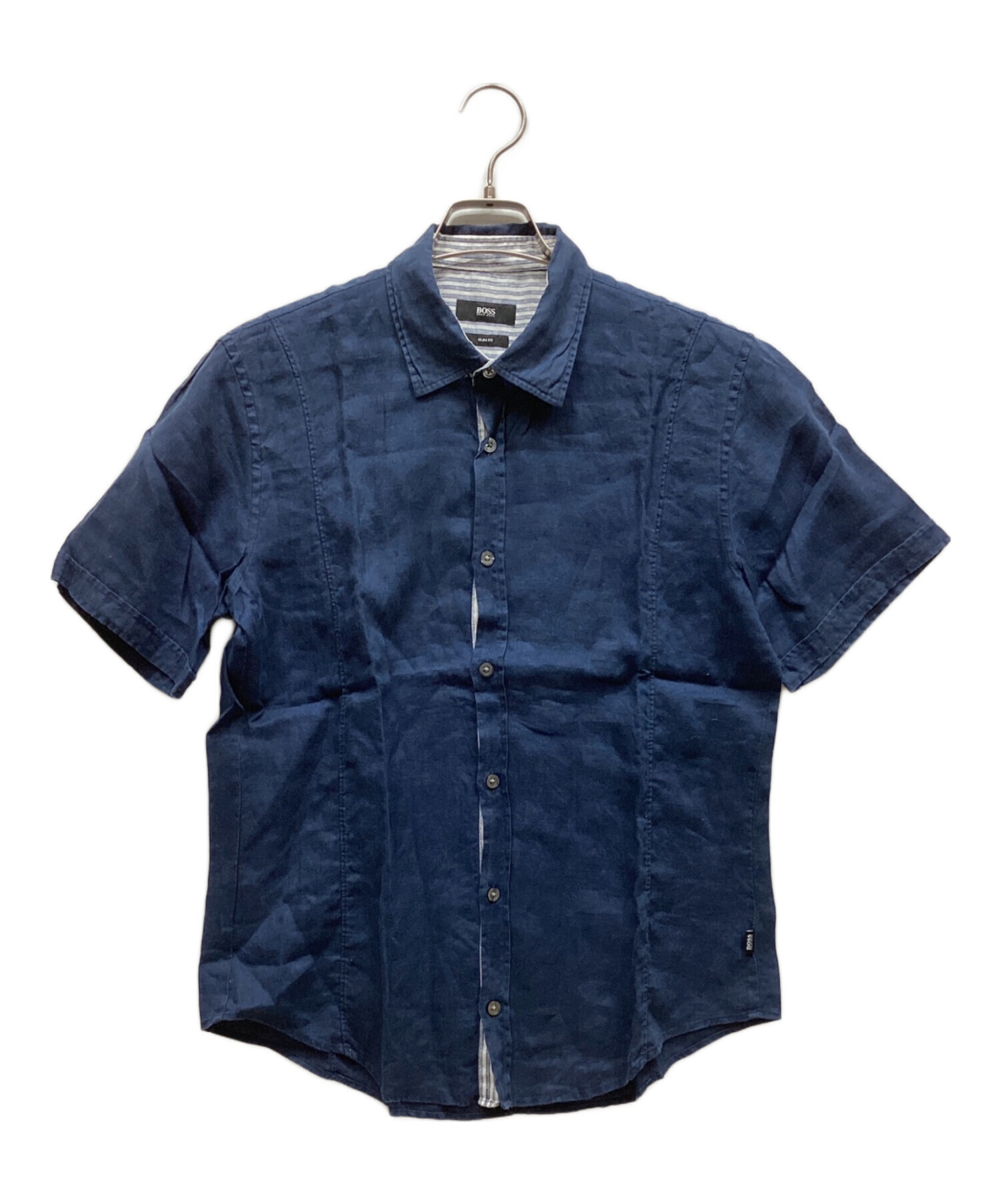 中古・古着通販】HUGO BOSS (ヒューゴ ボス) 半袖シャツ ネイビー