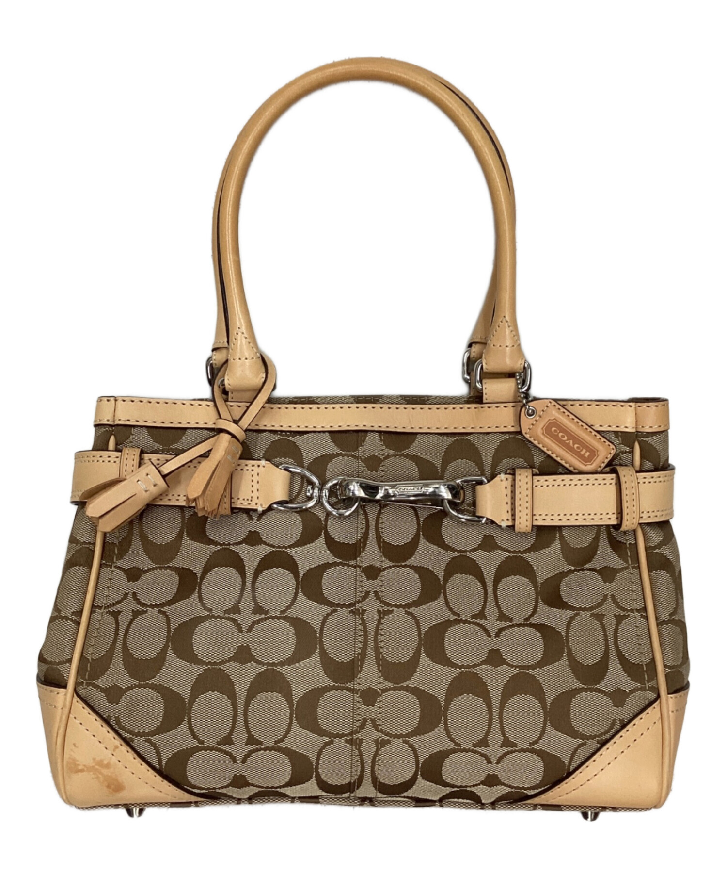 中古・古着通販】COACH (コーチ) ハンドバッグ ベージュ