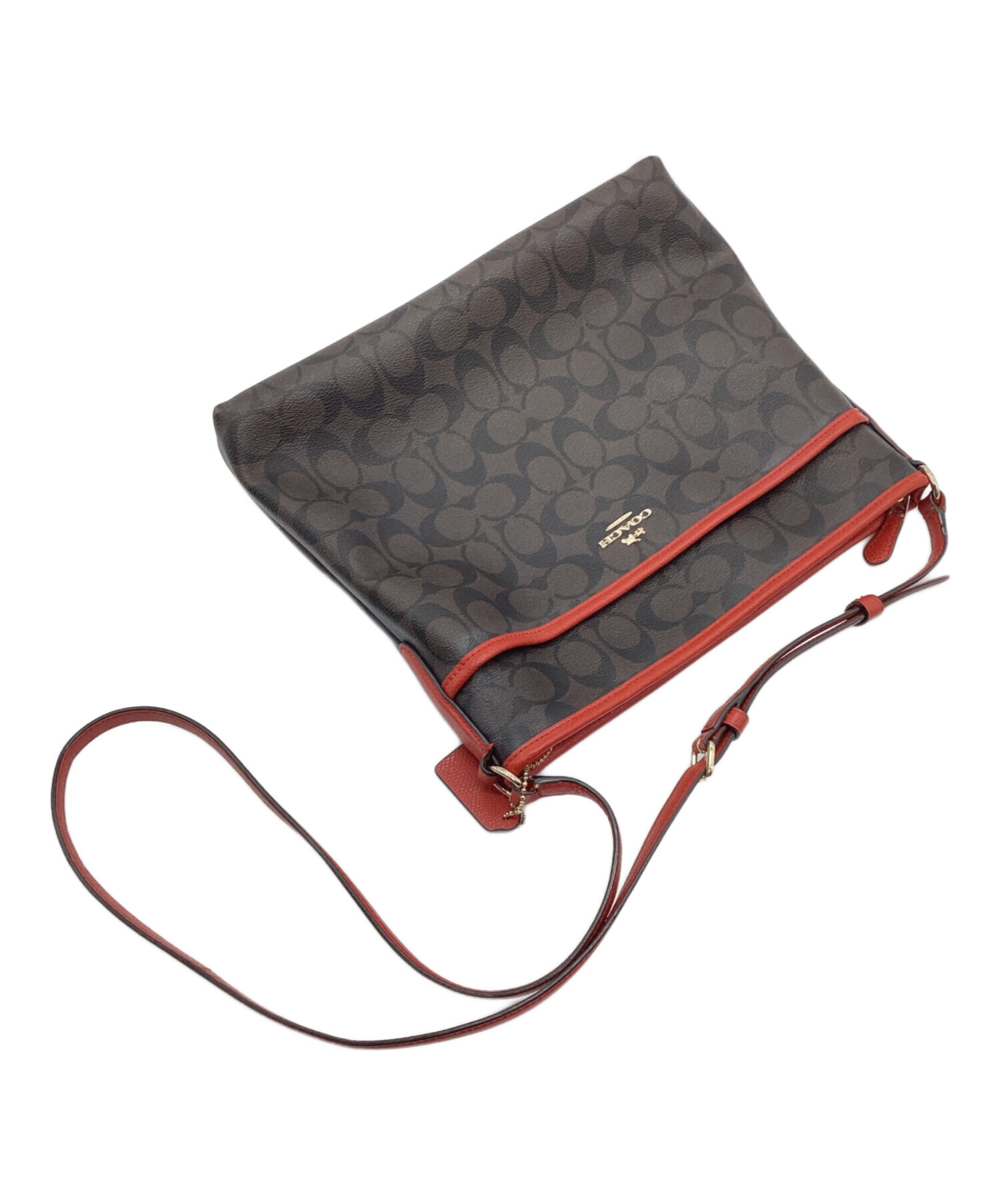 中古・古着通販】COACH (コーチ) ショルダーバッグ ブラウン 中古・古着通販】COACH (コーチ) ショルダーバッグ ブラウン