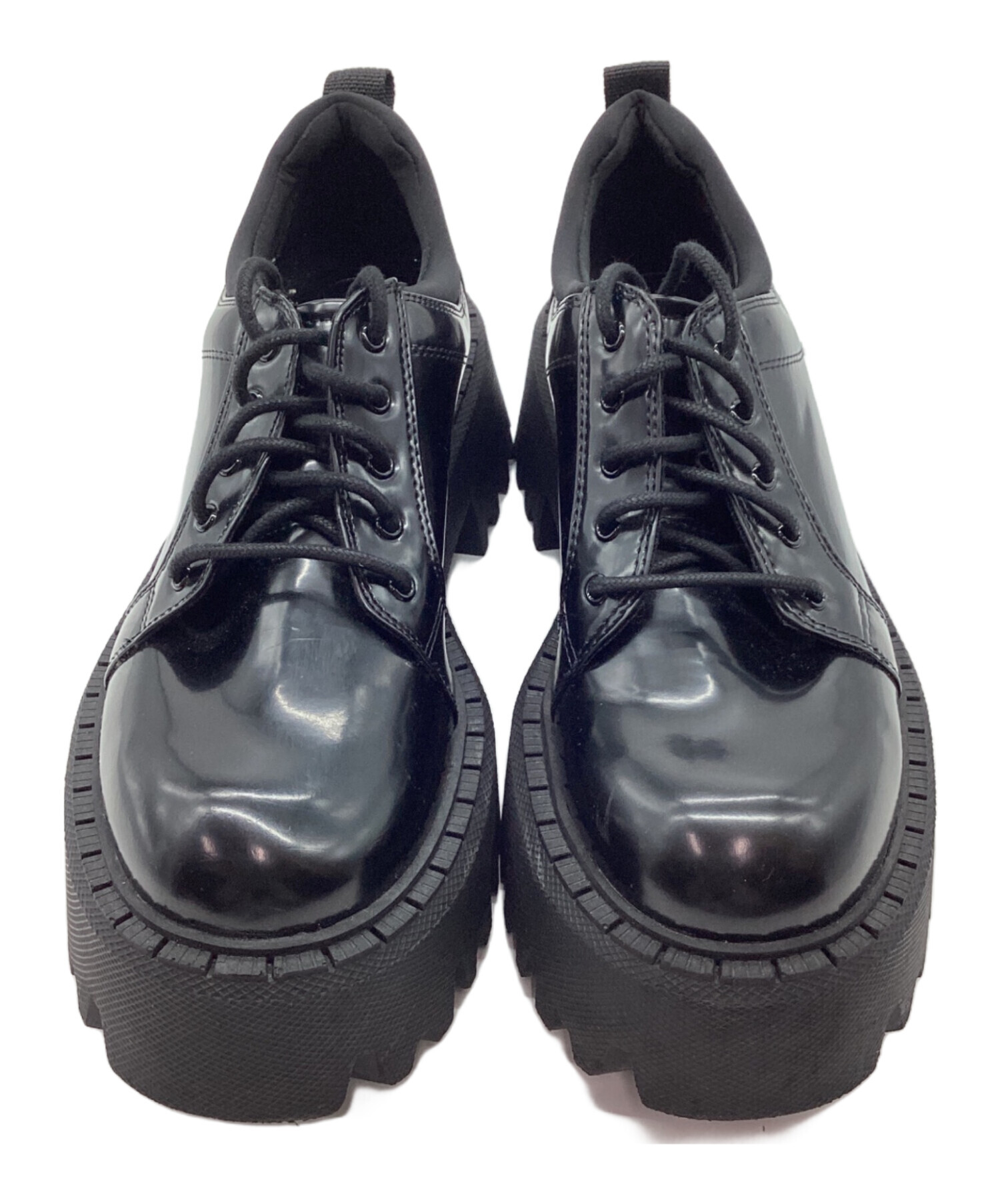 中古・古着通販】ZARA (ザラ) 厚底レースアップシューズ ブラック