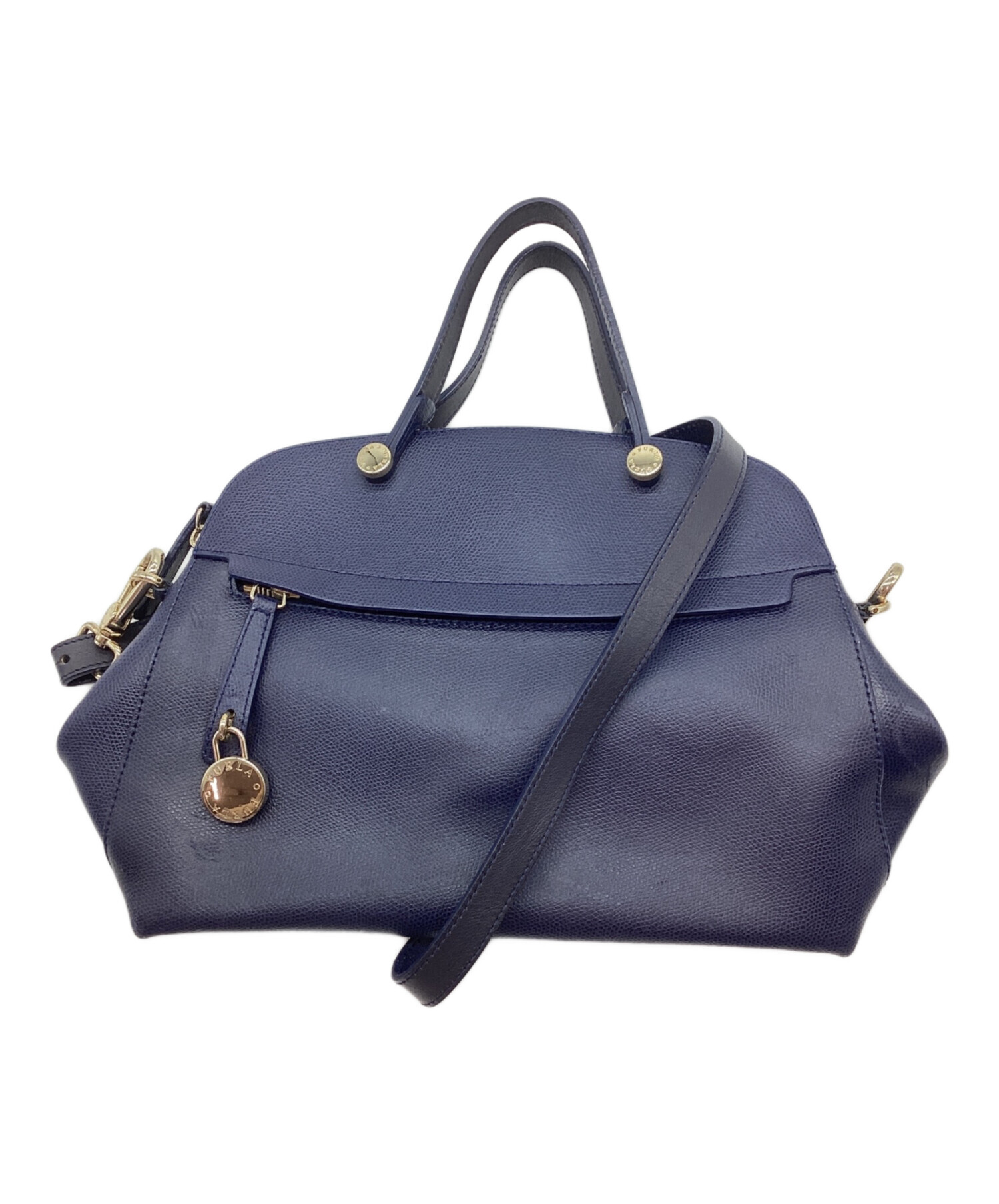 良品 FURLA フルラ FLO フロー レザー ショルダーバッグ ブルー レディース 古着 中古 USED 中古・古着通販】FURLA (フルラ) ショルダーバッグ ブルー｜ブランド