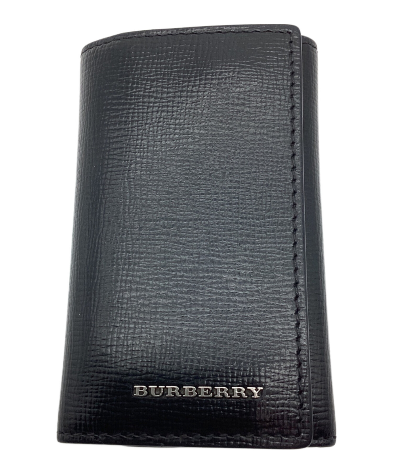 ポ*カ様 Burberry 黒 レザー ケース　革　古銭入れ　キーリング付 中古・古着通販】BURBERRY (バーバリー) キーケース ブラック