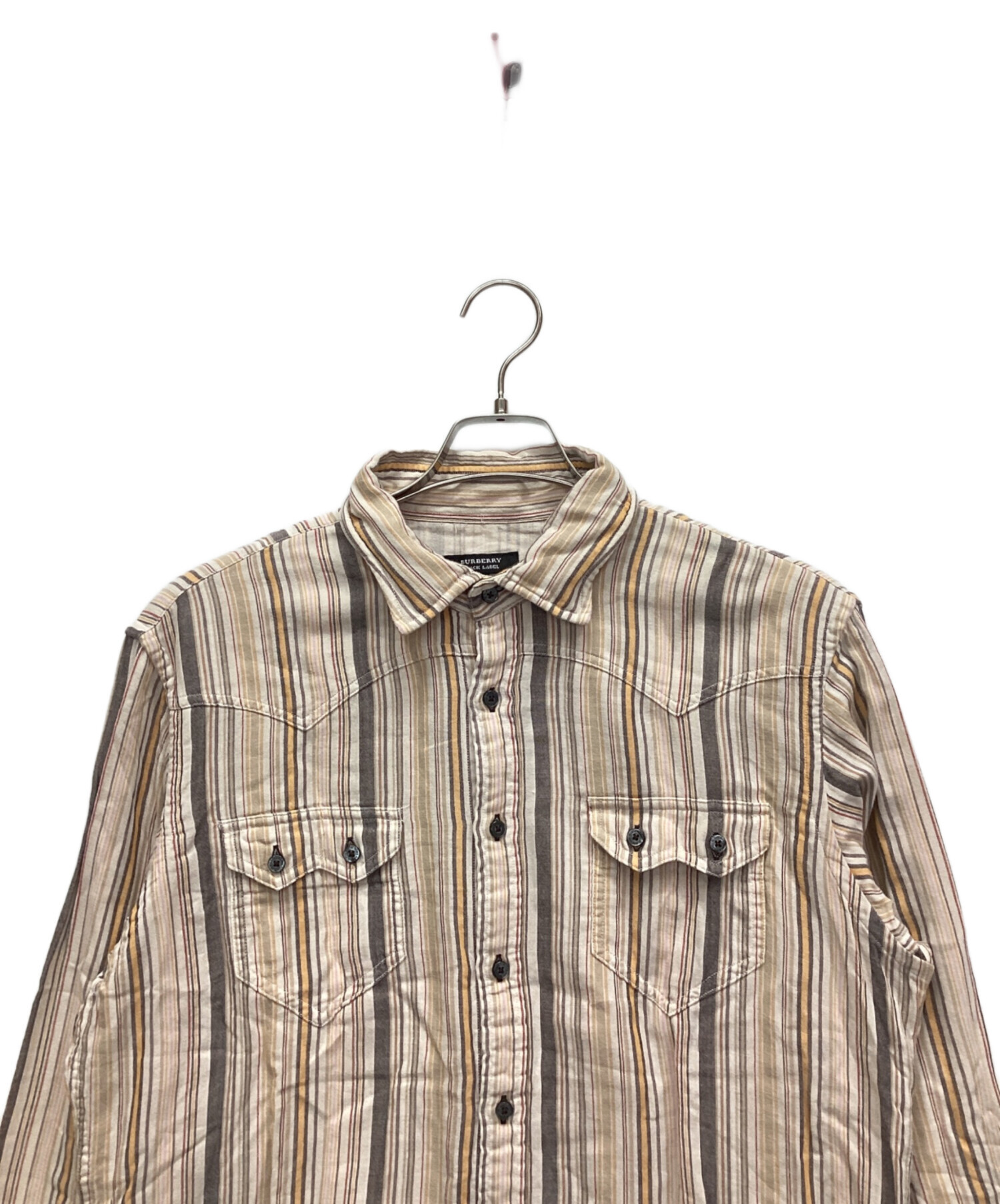 中古・古着通販】BURBERRY (バーバリー) 長袖シャツ ベージュ サイズ:L 