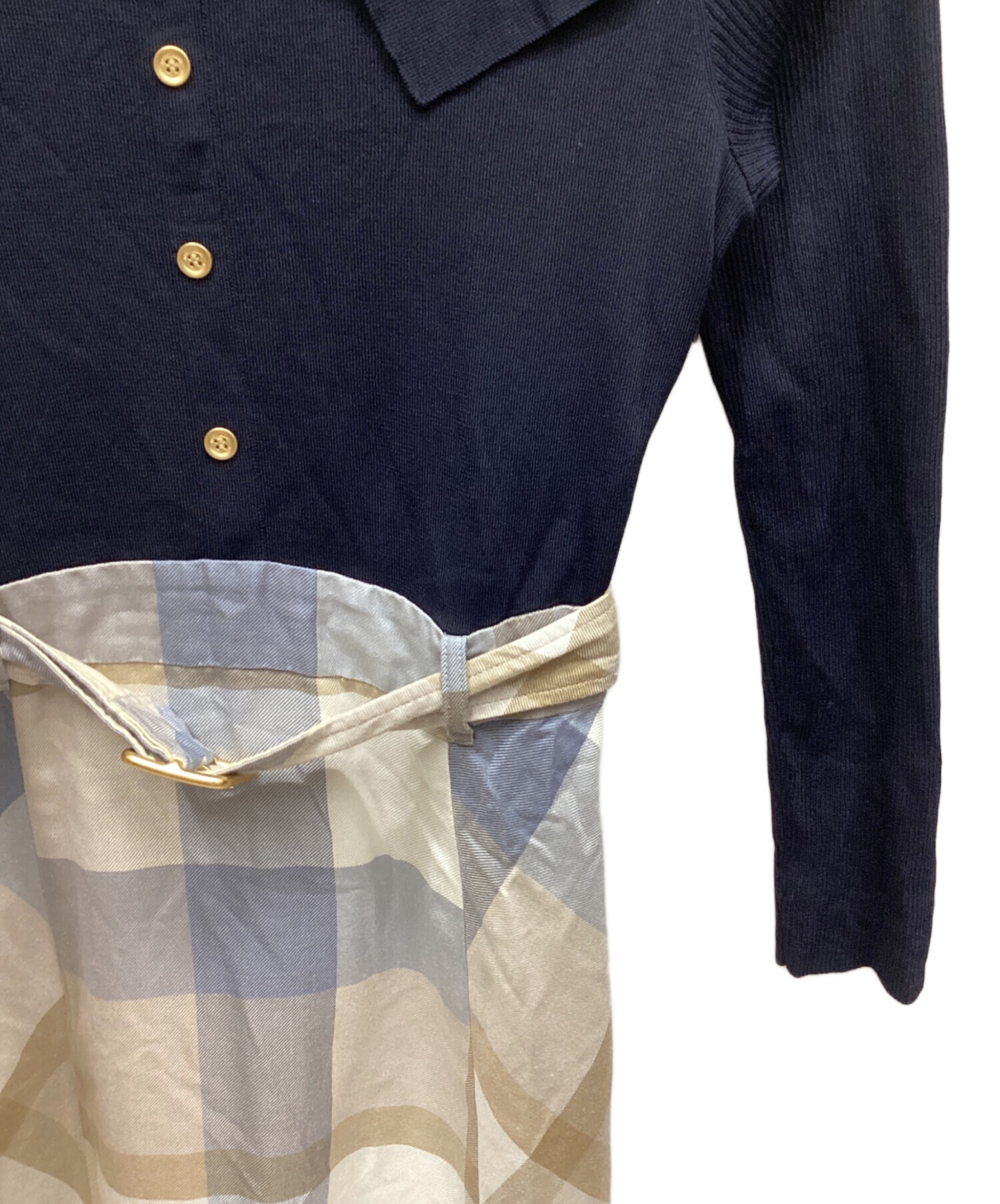 極美品✨BLUE LABEL CRESTBRIDGE ワンピース ベルト 36 中古・古着通販】BLUE LABEL CRESTBRIDGE (ブルーレーベルクレスト