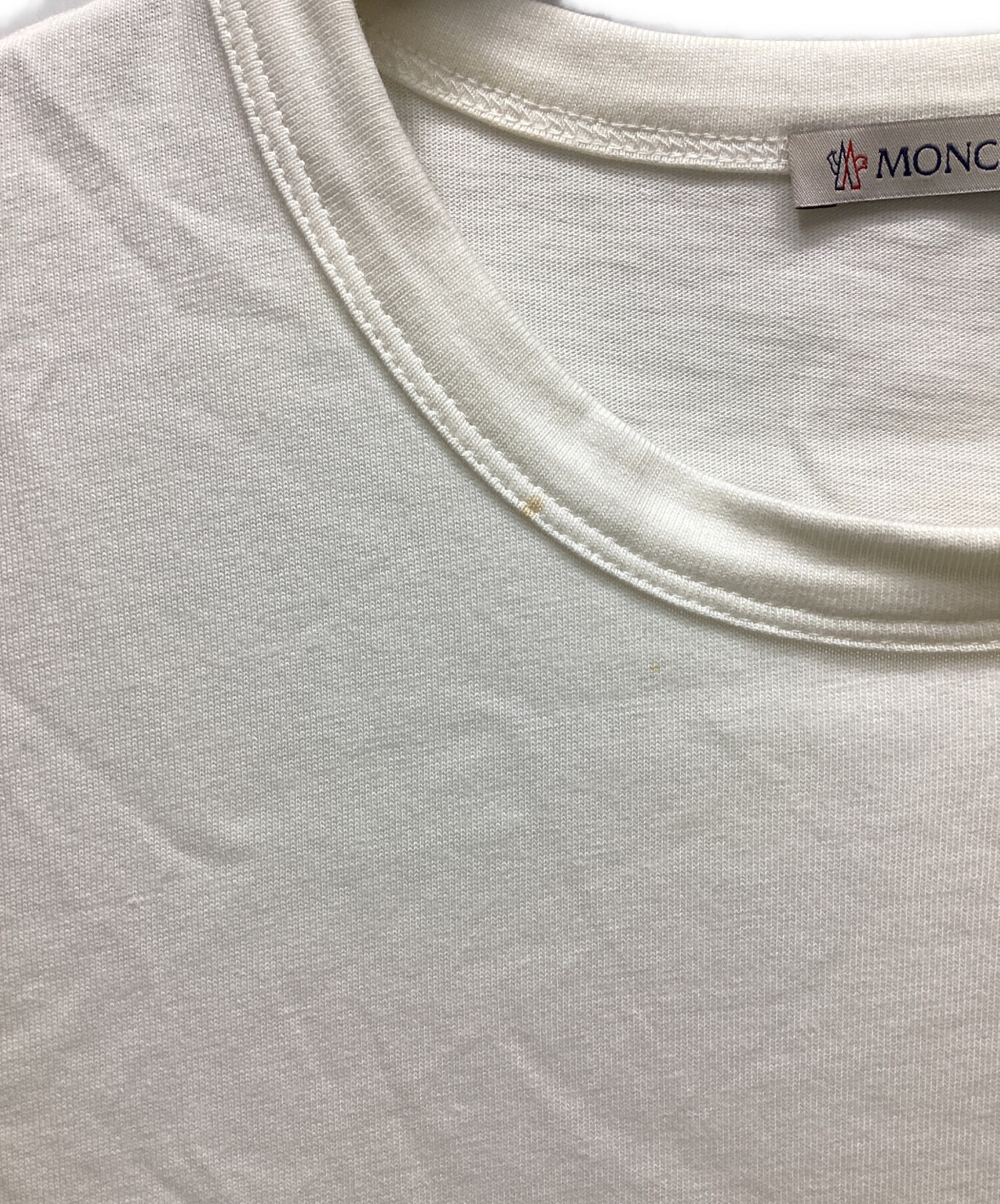 中古・古着通販】MONCLER (モンクレール) 半袖Tシャツ ホワイト サイズ