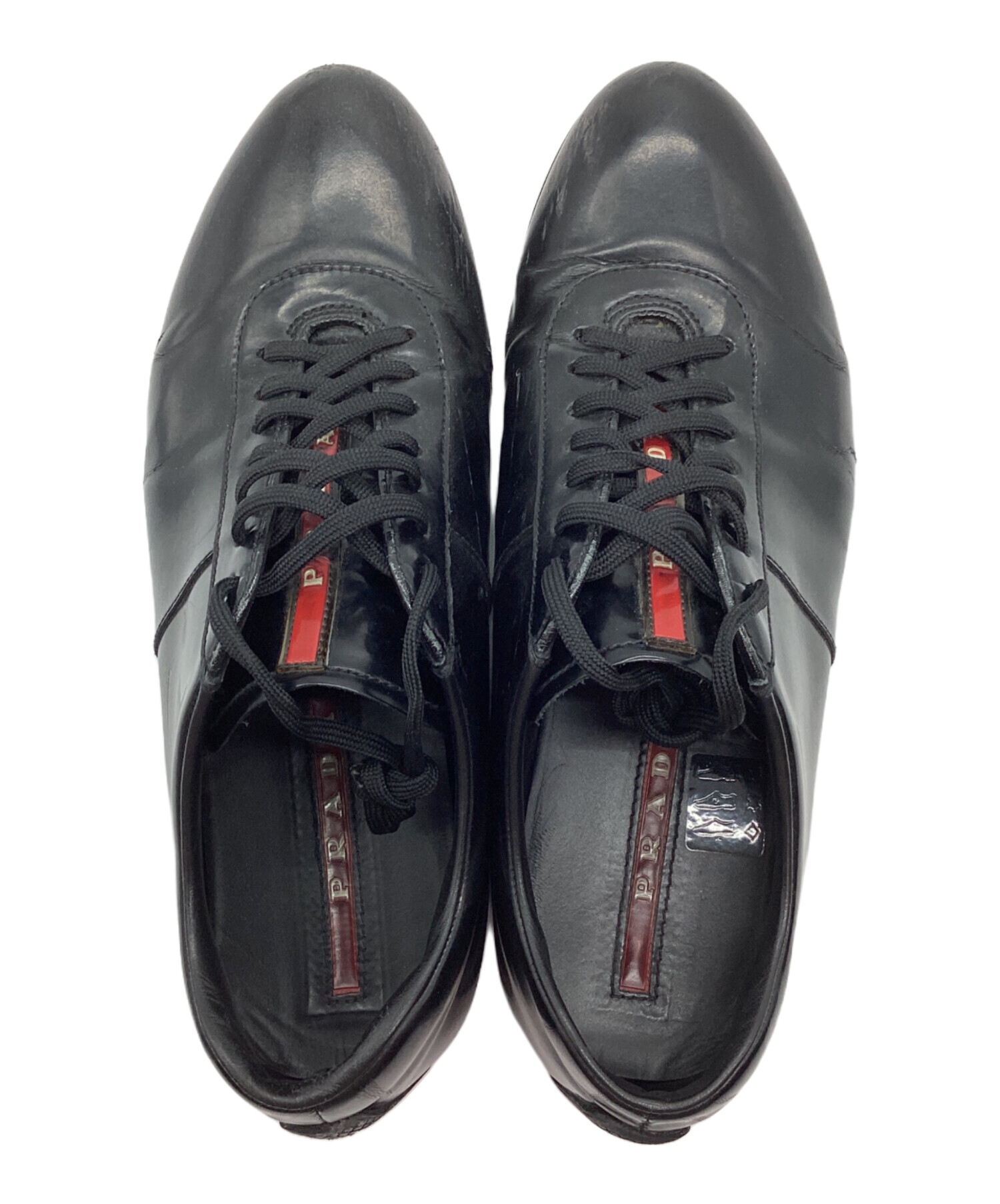中古・古着通販】PRADA (プラダ) パテントレザースニーカー ブラック