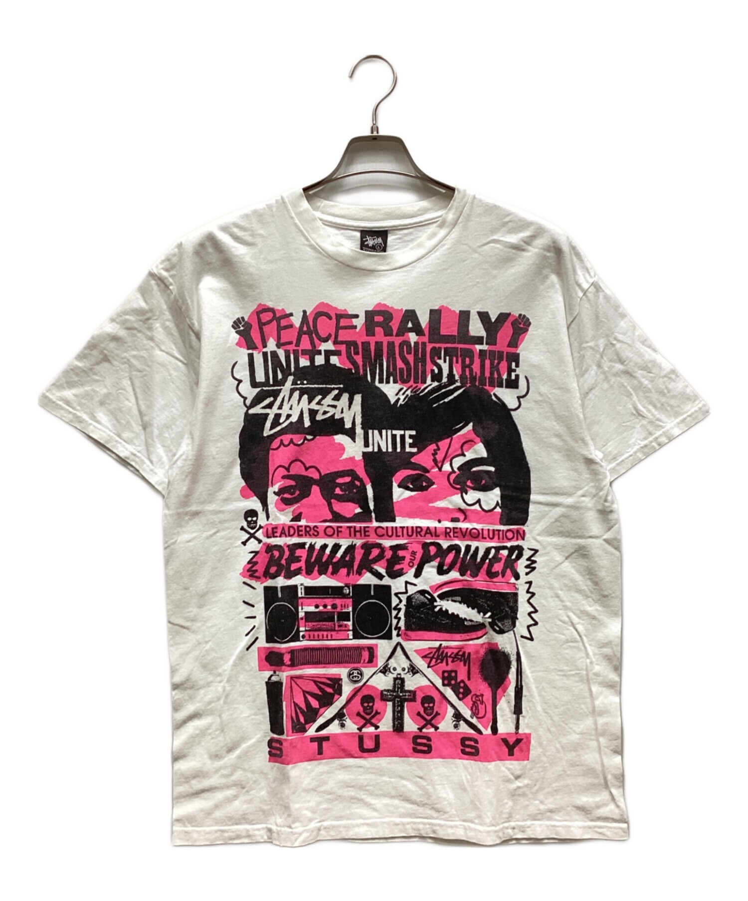 中古・古着通販】stussy (ステューシー) 半袖Tシャツ ホワイト サイズ