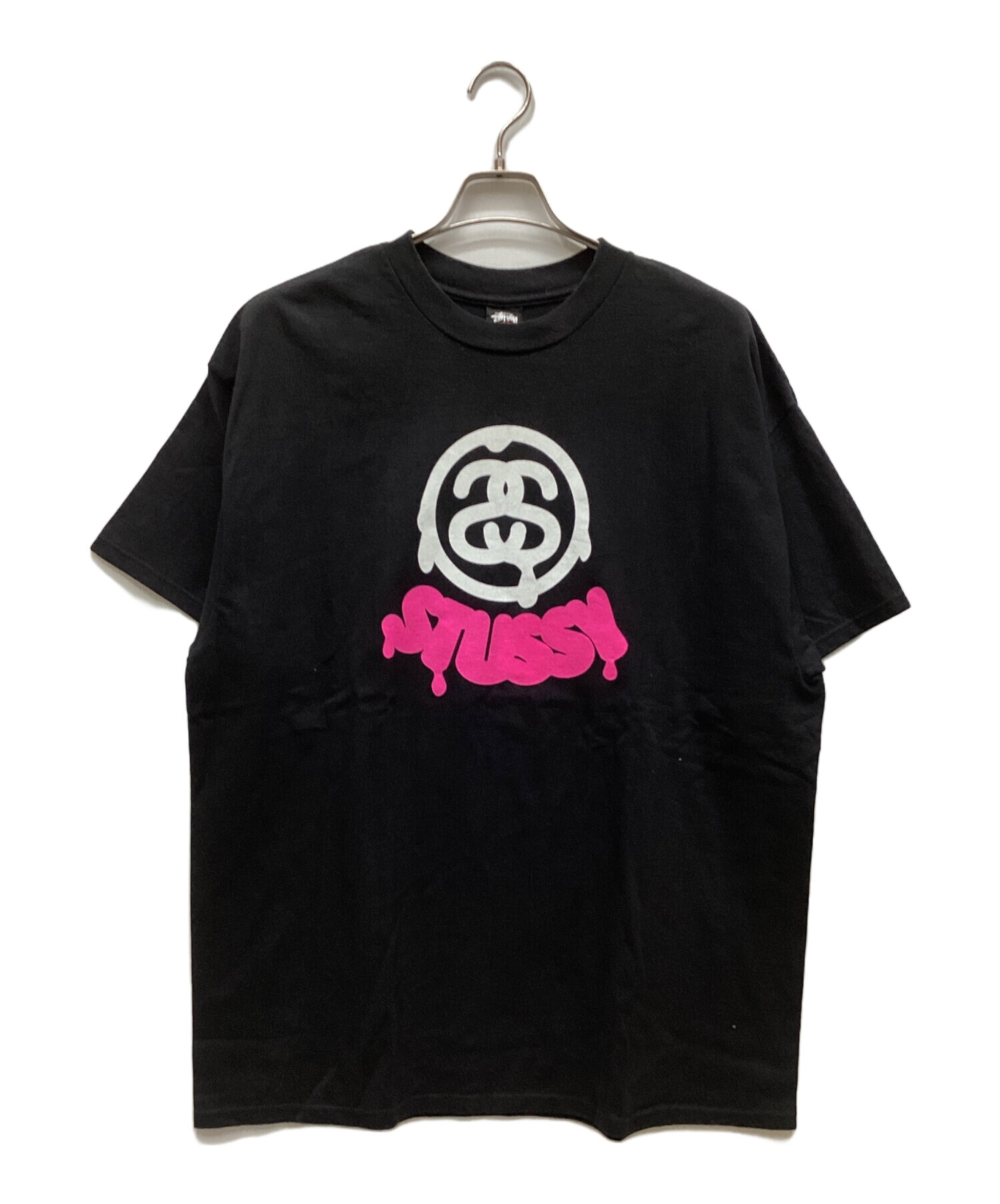 中古・古着通販】stussy (ステューシー) 半袖Tシャツ ブラック サイズ 