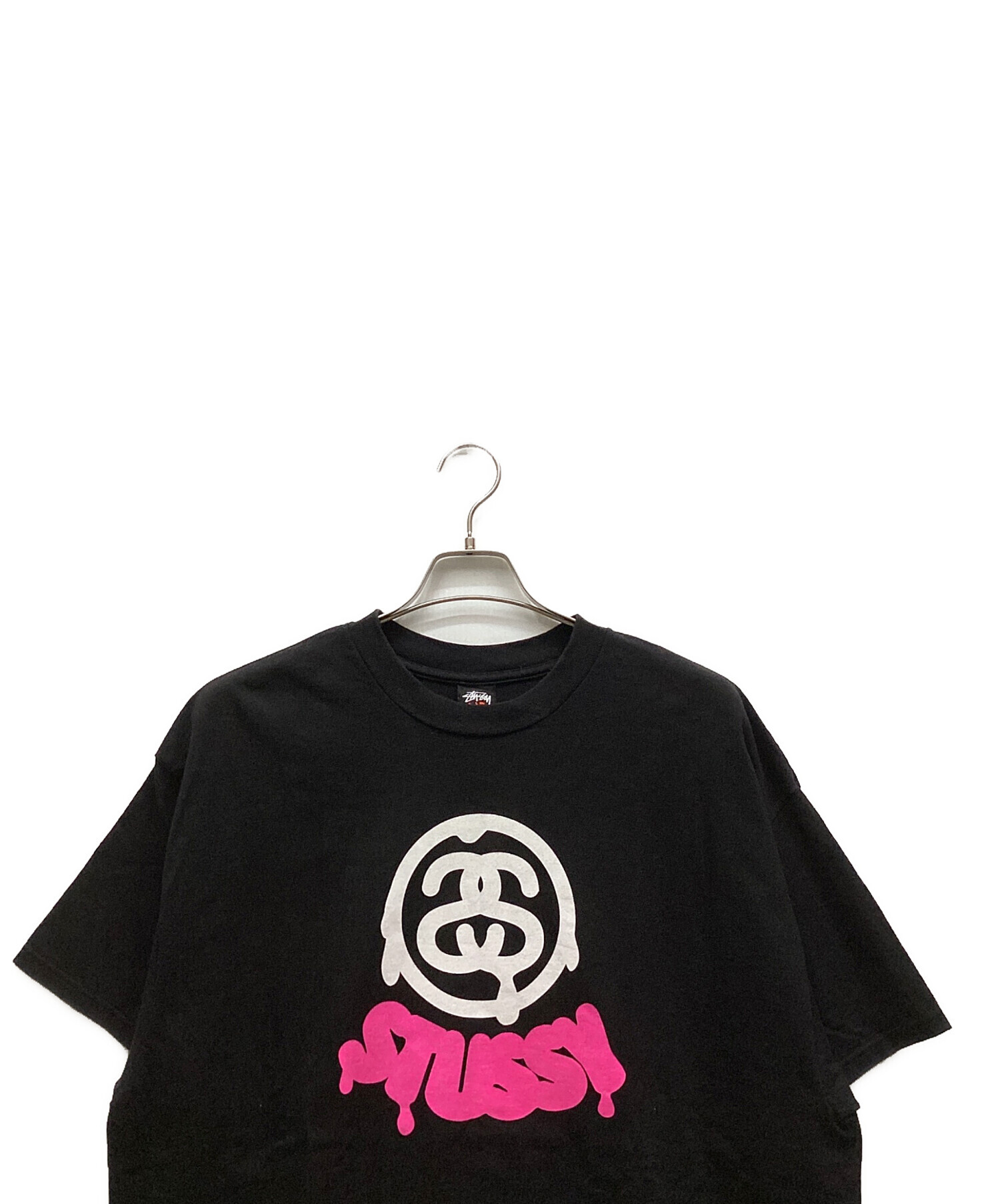 中古・古着通販】stussy (ステューシー) 半袖Tシャツ ブラック サイズ