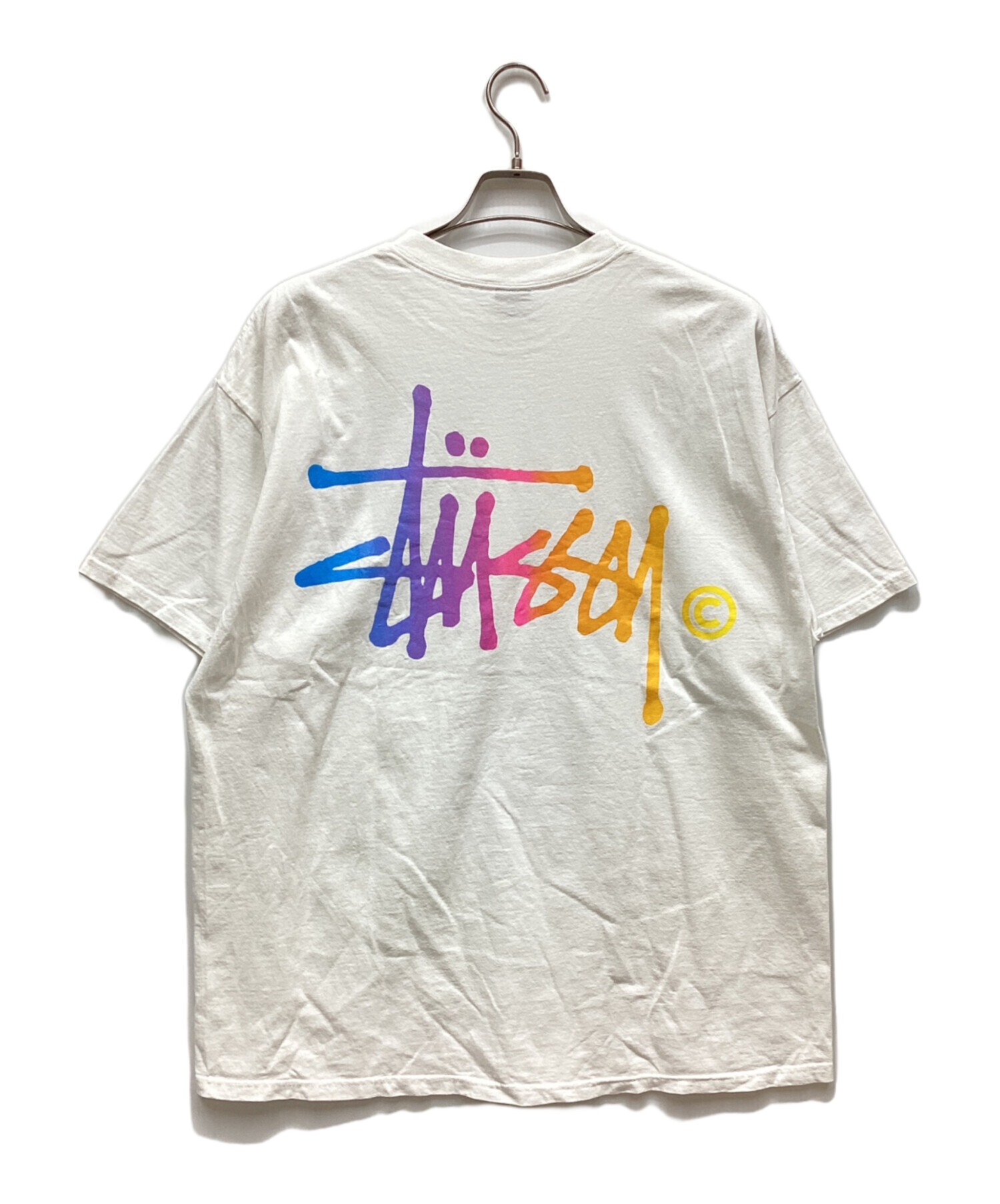 中古・古着通販】stussy (ステューシー) 半袖Tシャツ ホワイト サイズ 