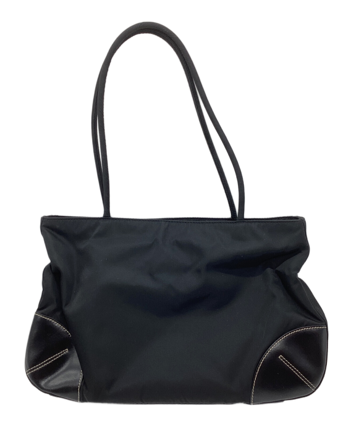 PRADA ブラック トートバッグ 中古・古着通販】PRADA (プラダ) トートバッグ ブラック｜ブランド