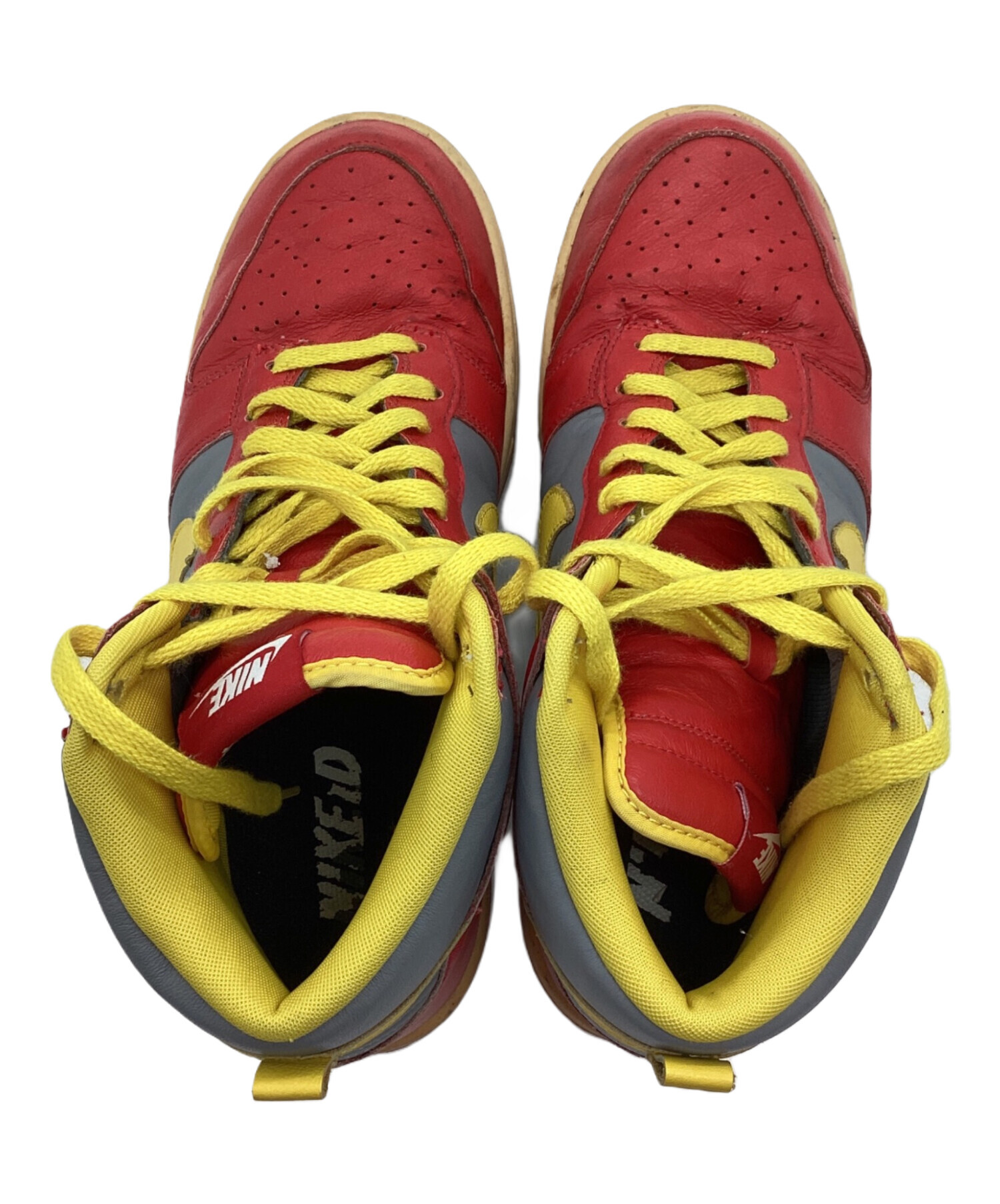 中古・古着通販】NIKE (ナイキ) ハイカットスニーカー レッド サイズ 
