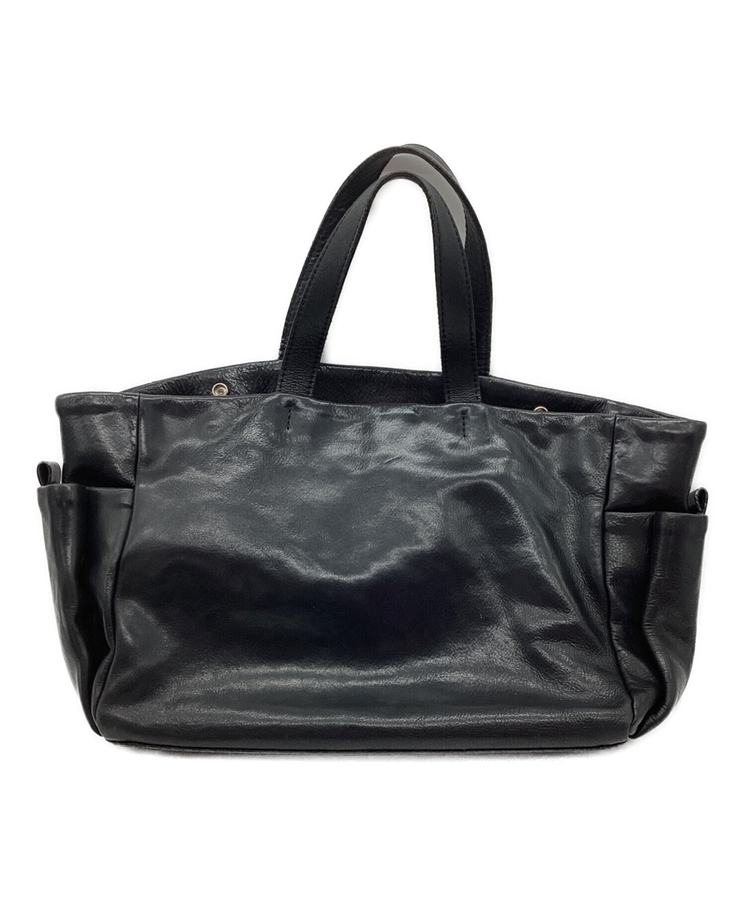 中古・古着通販】ZUCCA (ズッカ) レザートートバッグ ブラック 