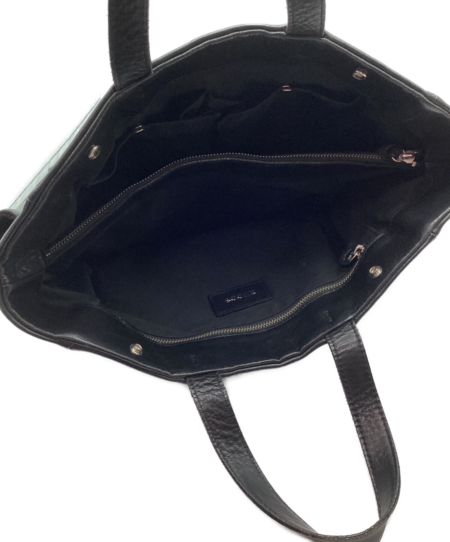 中古・古着通販】ZUCCA (ズッカ) レザートートバッグ ブラック 