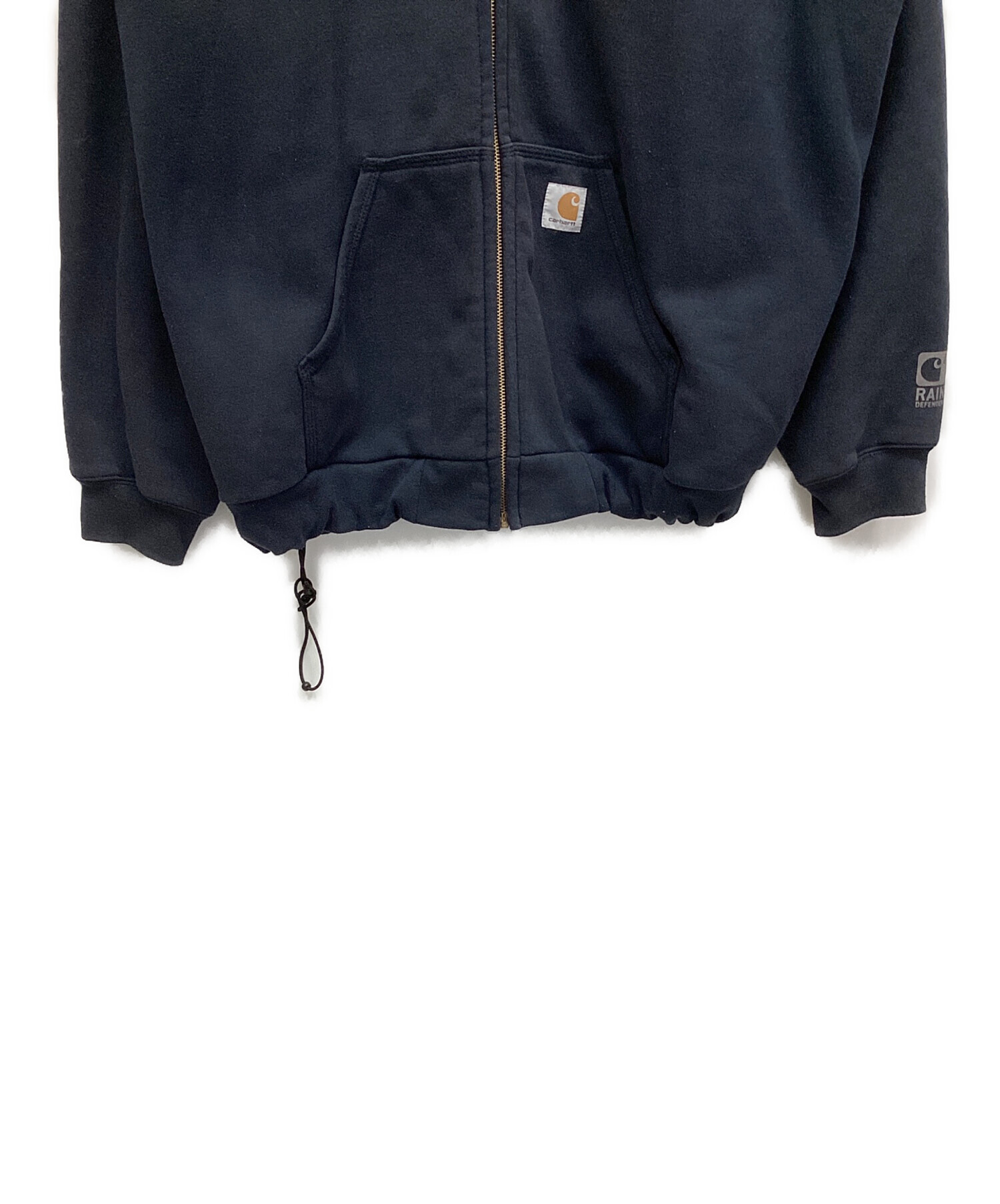 carhartt ジップアップ コットン ブルゾン ネイビー 中古・古着通販】CarHartt (カーハート) ジップパーカー ネイビー