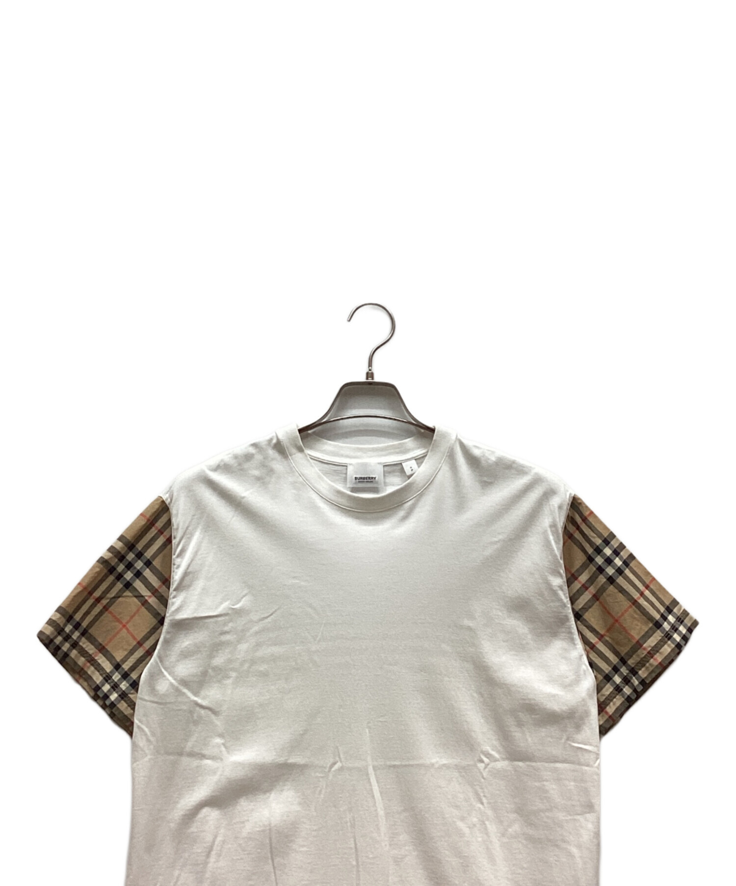 中古・古着通販】BURBERRY (バーバリー) 半袖Tシャツ ホワイト サイズ 