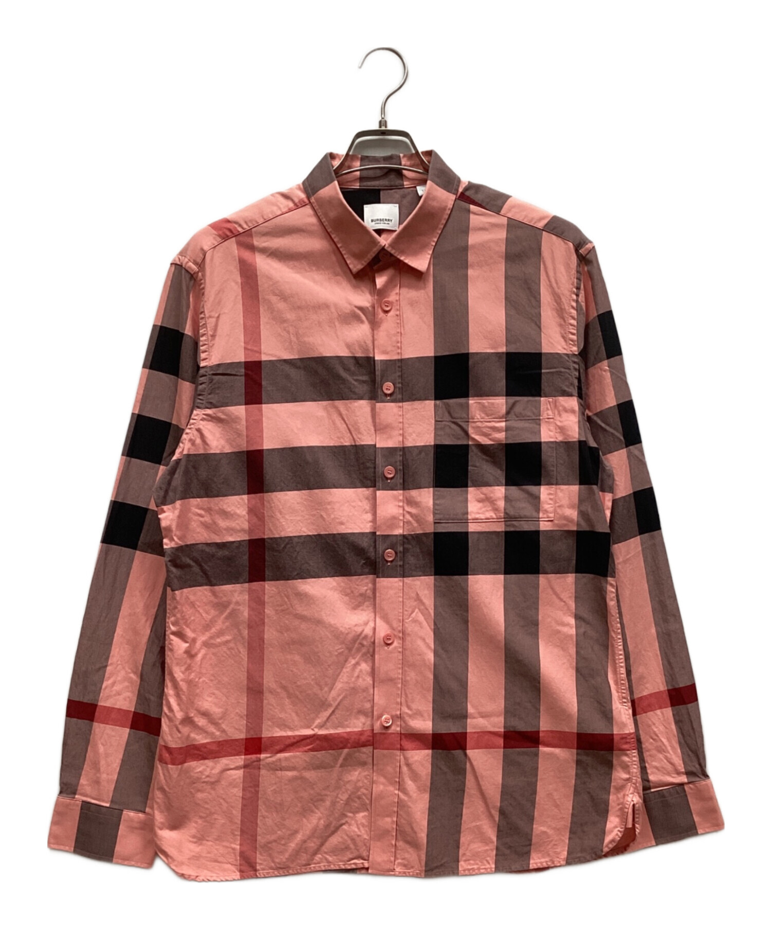 【BURBERRY LONDON】ノバチェック シャツ ピンク 44 中古・古着通販】BURBERRY (バーバリー) ノバチェックシャツ ピンク