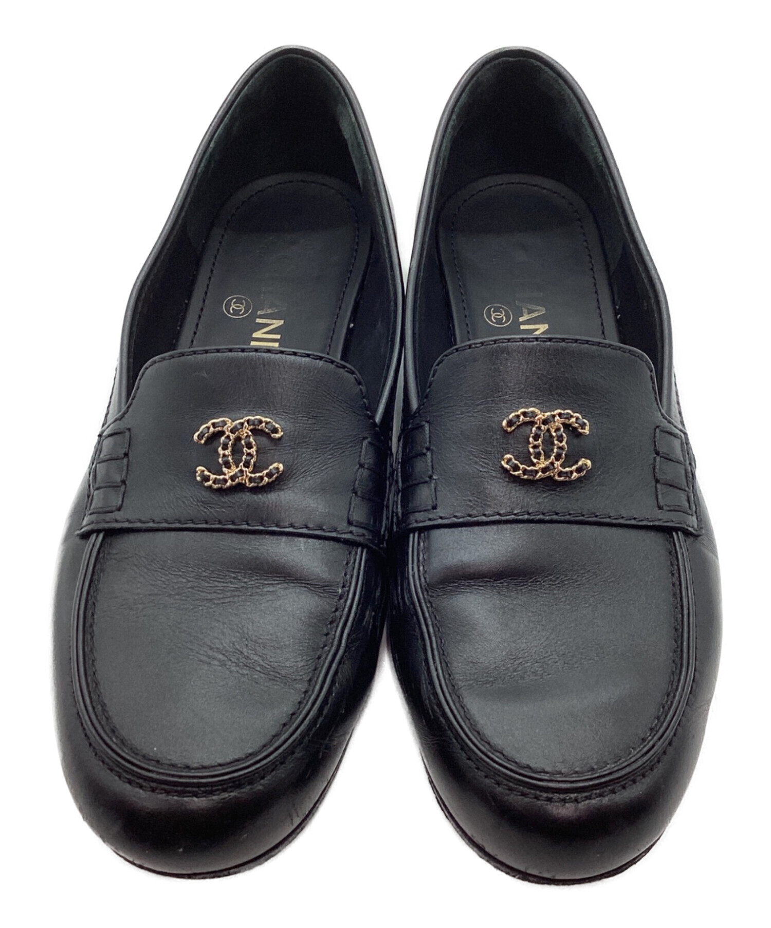 中古・古着通販】CHANEL (シャネル) シューズ ブラック サイズ:38 1/2