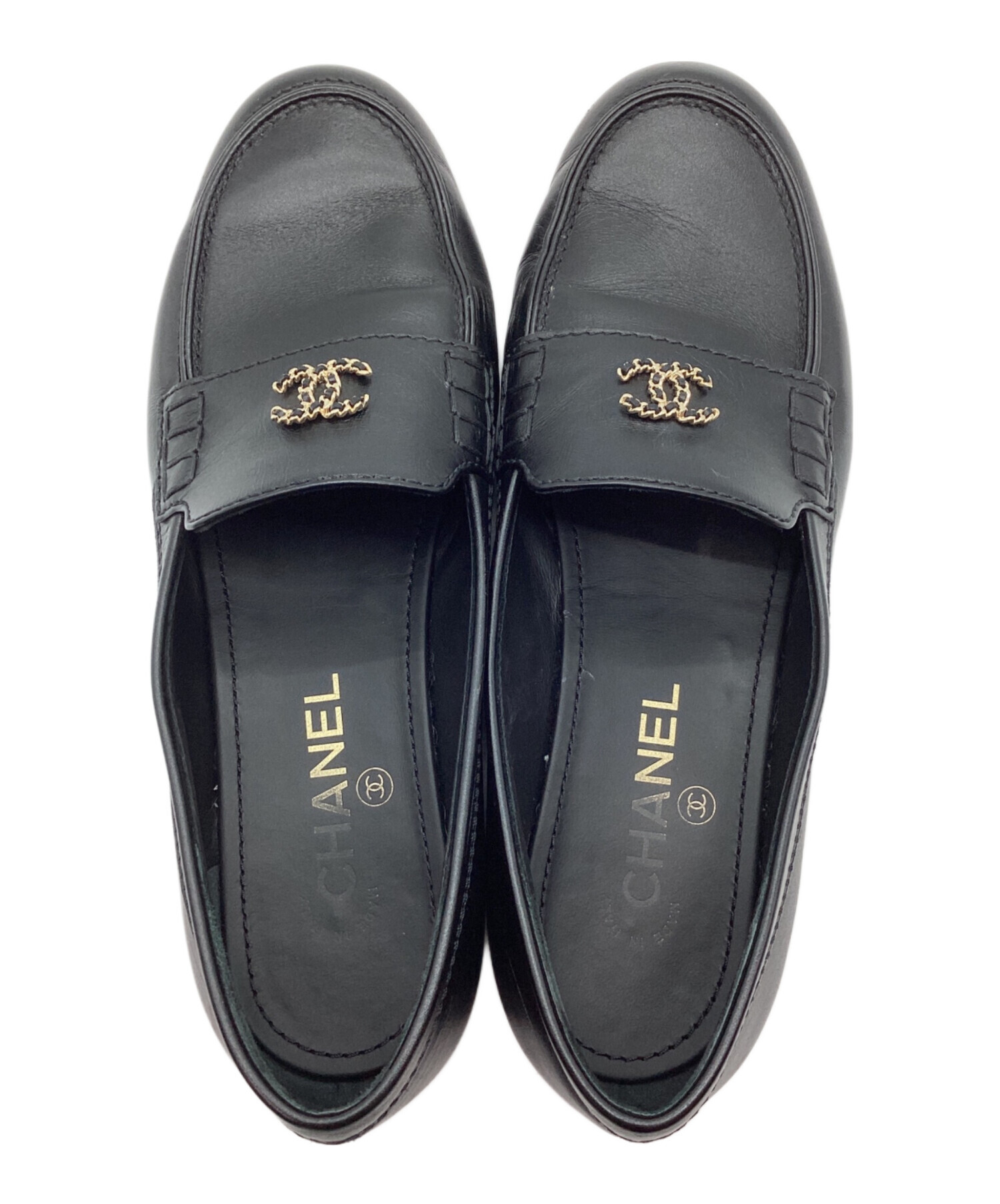 中古・古着通販】CHANEL (シャネル) シューズ ブラック サイズ:38 1/2 