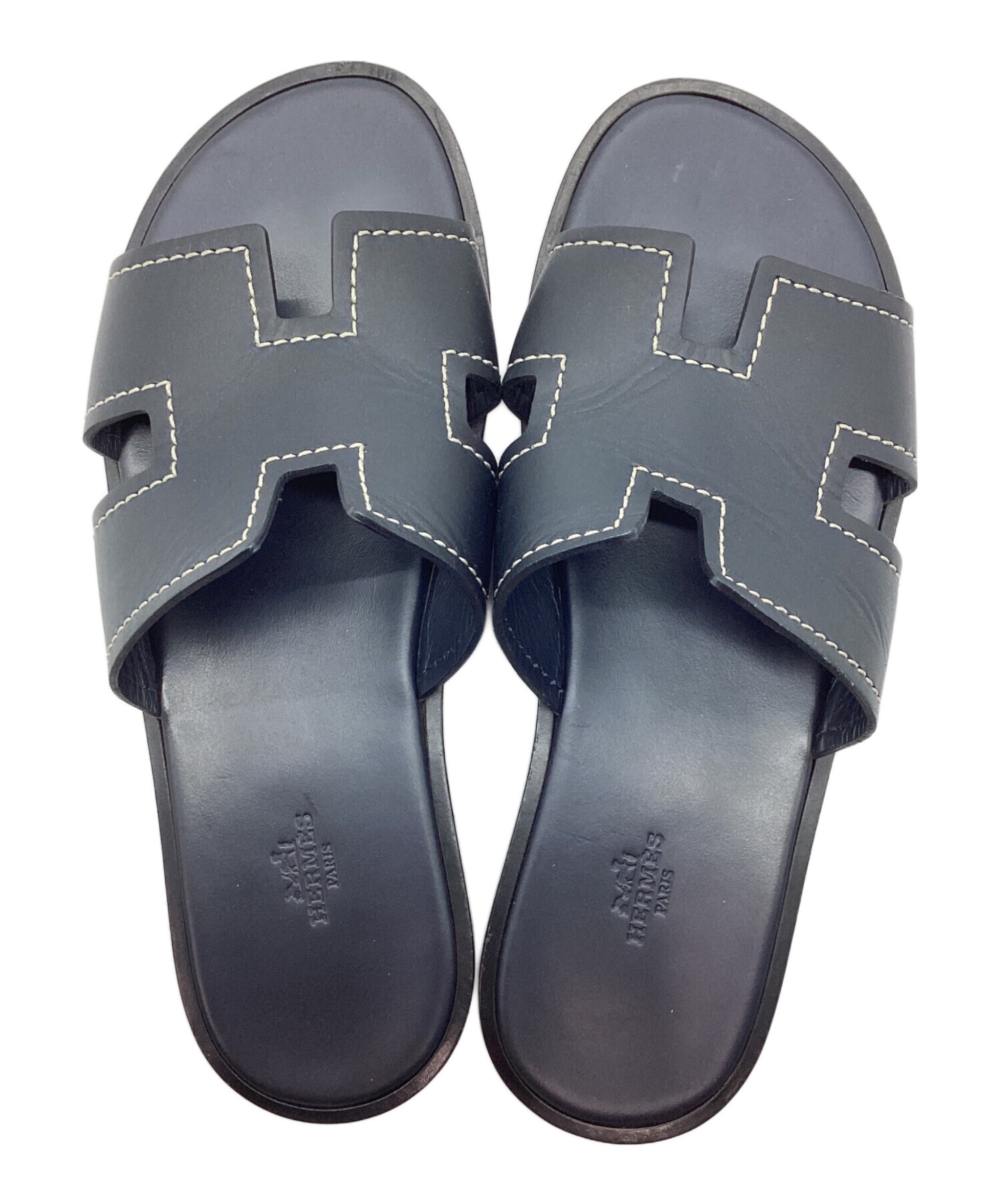 中古・古着通販】HERMES (エルメス) サンダル ネイビー サイズ:48 