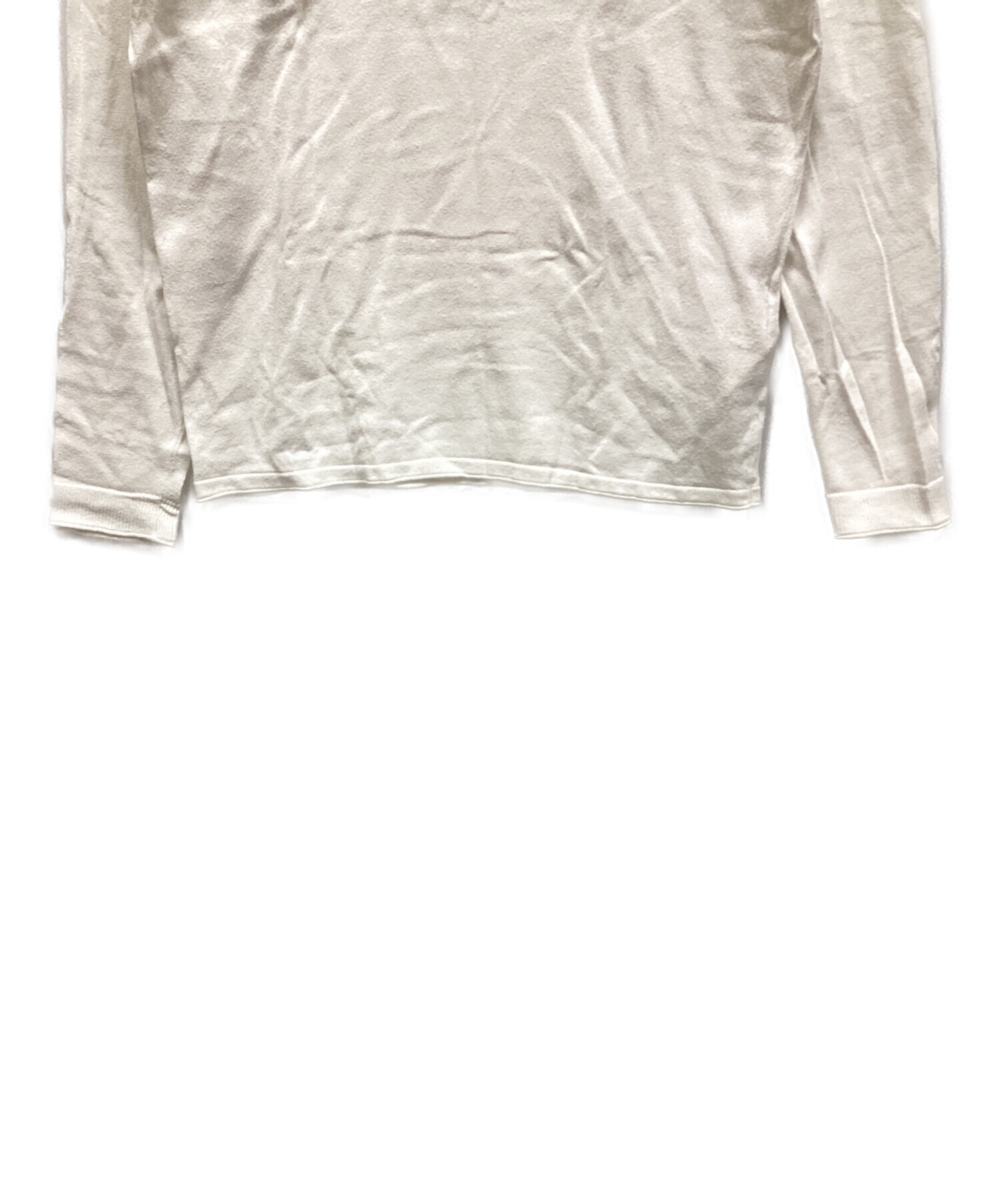 【美品】STONE  ホワイト　薄手　春　コットンニット L 中古・古着通販】STONE ISLAND (ストーンアイランド) ニット ホワイト