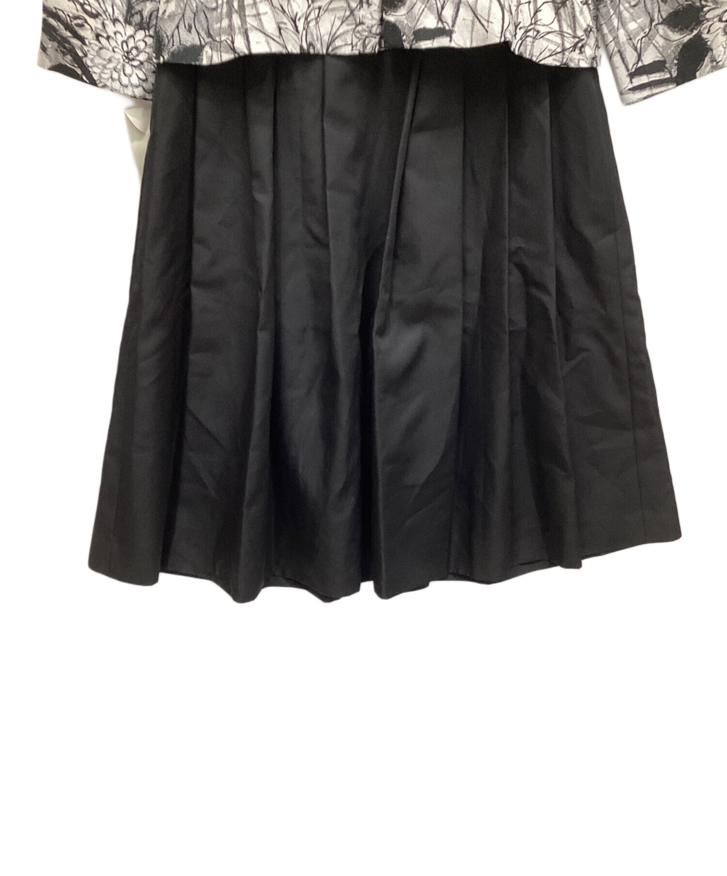中古・古着通販】Leilian (レリアン) 長袖ワンピース ブラック サイズ