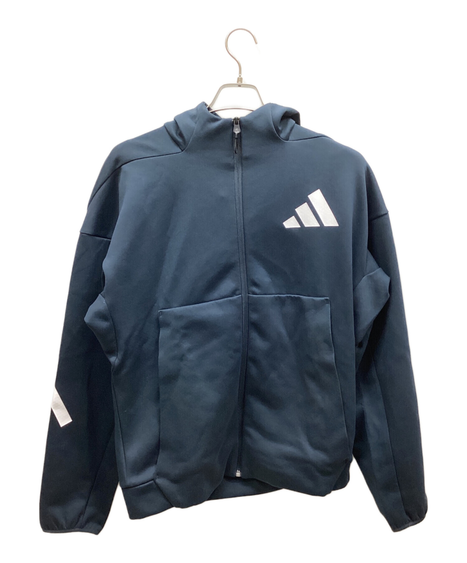 中古・古着通販】adidas (アディダス) ジップパーカー ネイビー サイズ
