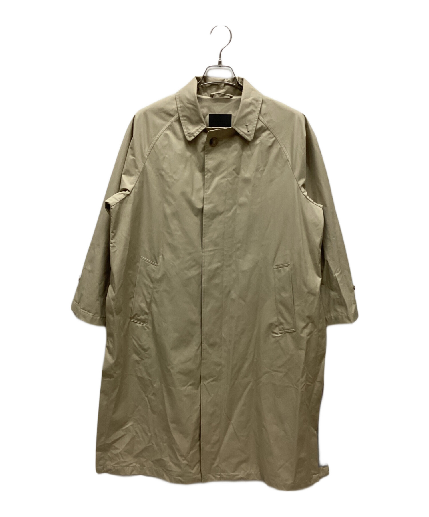 【値下げ不可】LE GLAZIK カラーレスコート ベージュ FREE SIZE 中古・古着通販】LE GLAZIK (ル グラジック) サイドスリットコート