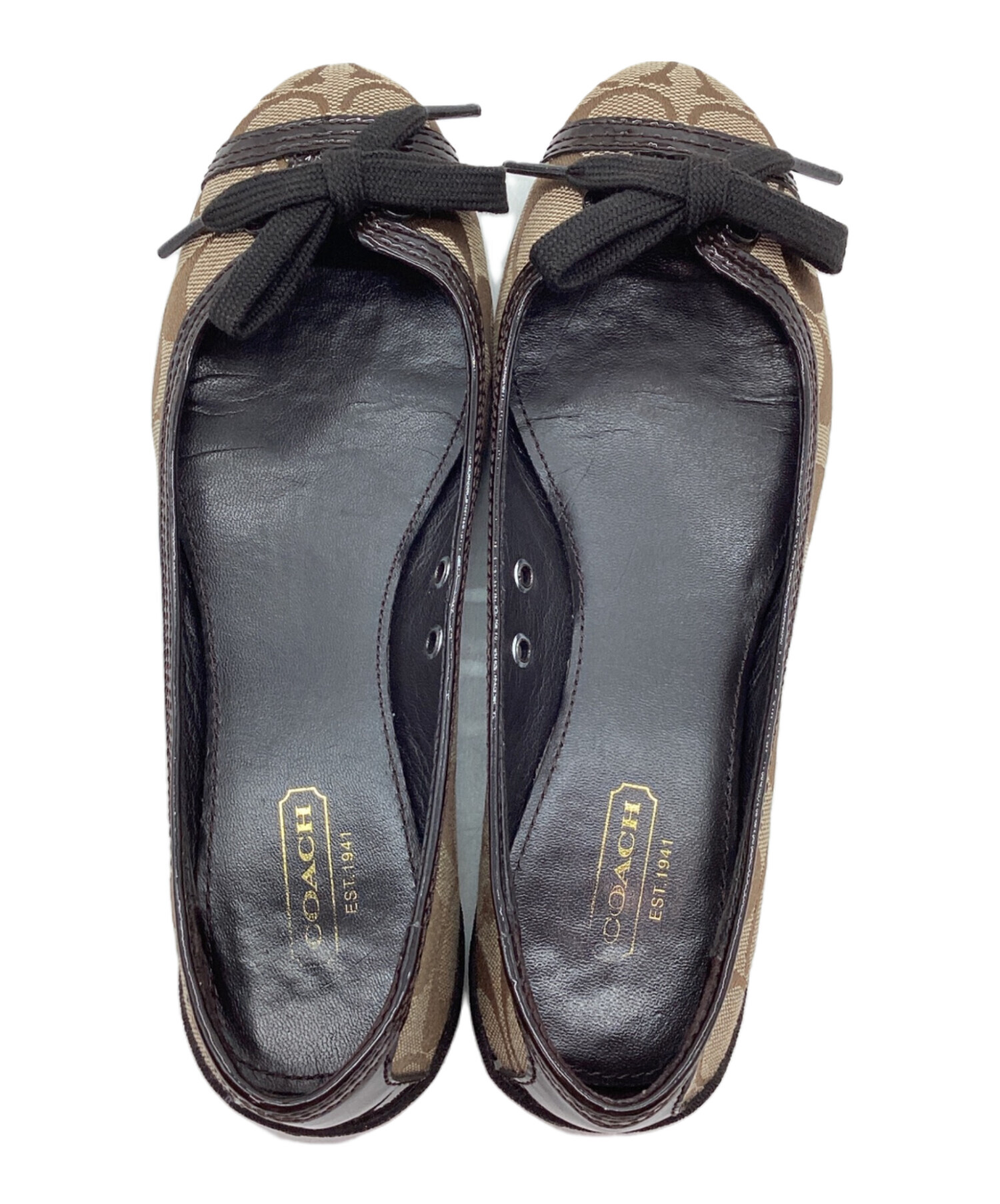 中古・古着通販】COACH (コーチ) パンプス ベージュ×ブラウン サイズ