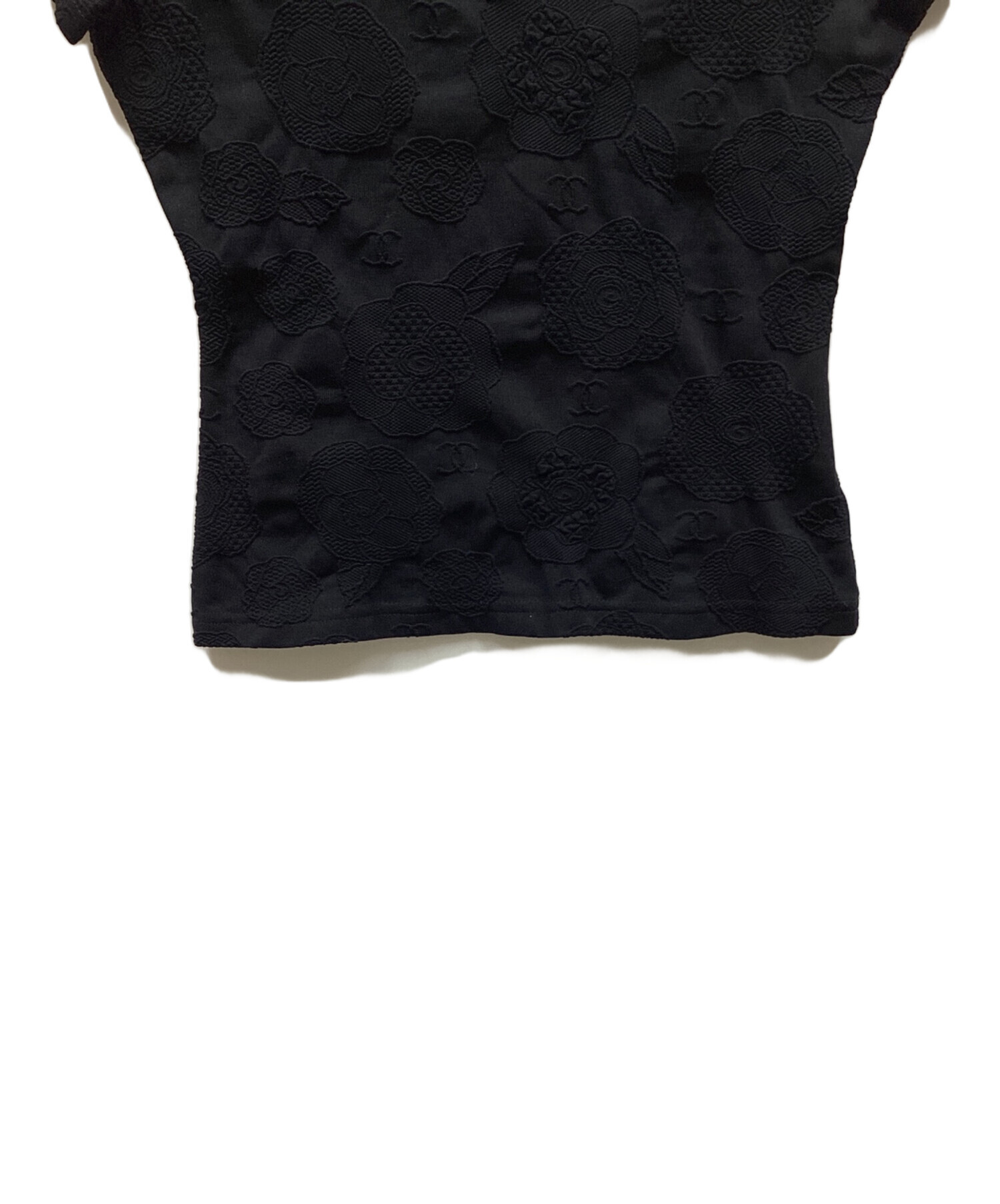 中古・古着通販】CHANEL (シャネル) 半袖Tシャツ ブラック サイズ:38