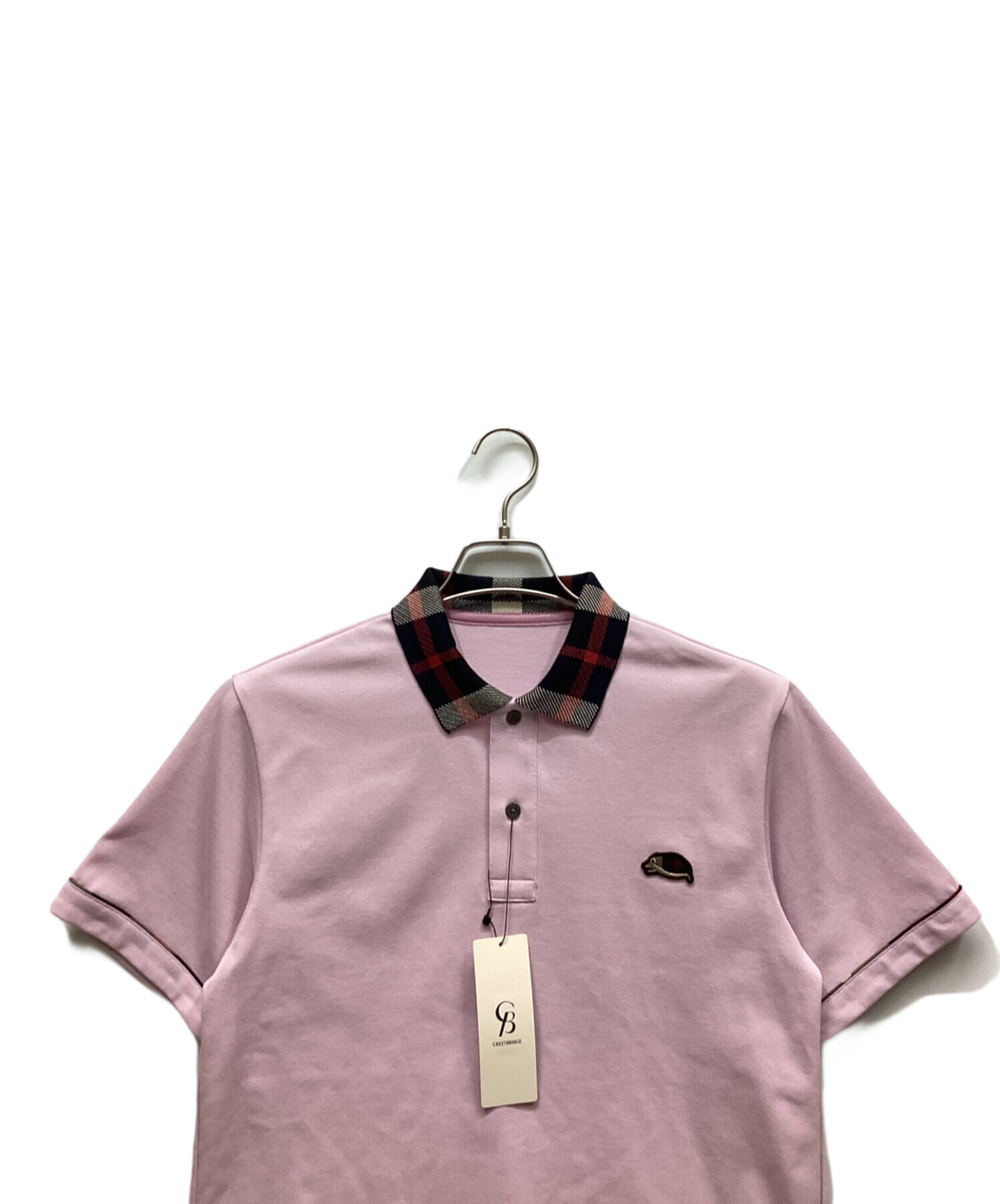  トレフォイル ポロシャツ ピンク 中古・古着通販】CRESTBRIDGE (クレストブリッジ) ポロシャツ ピンク