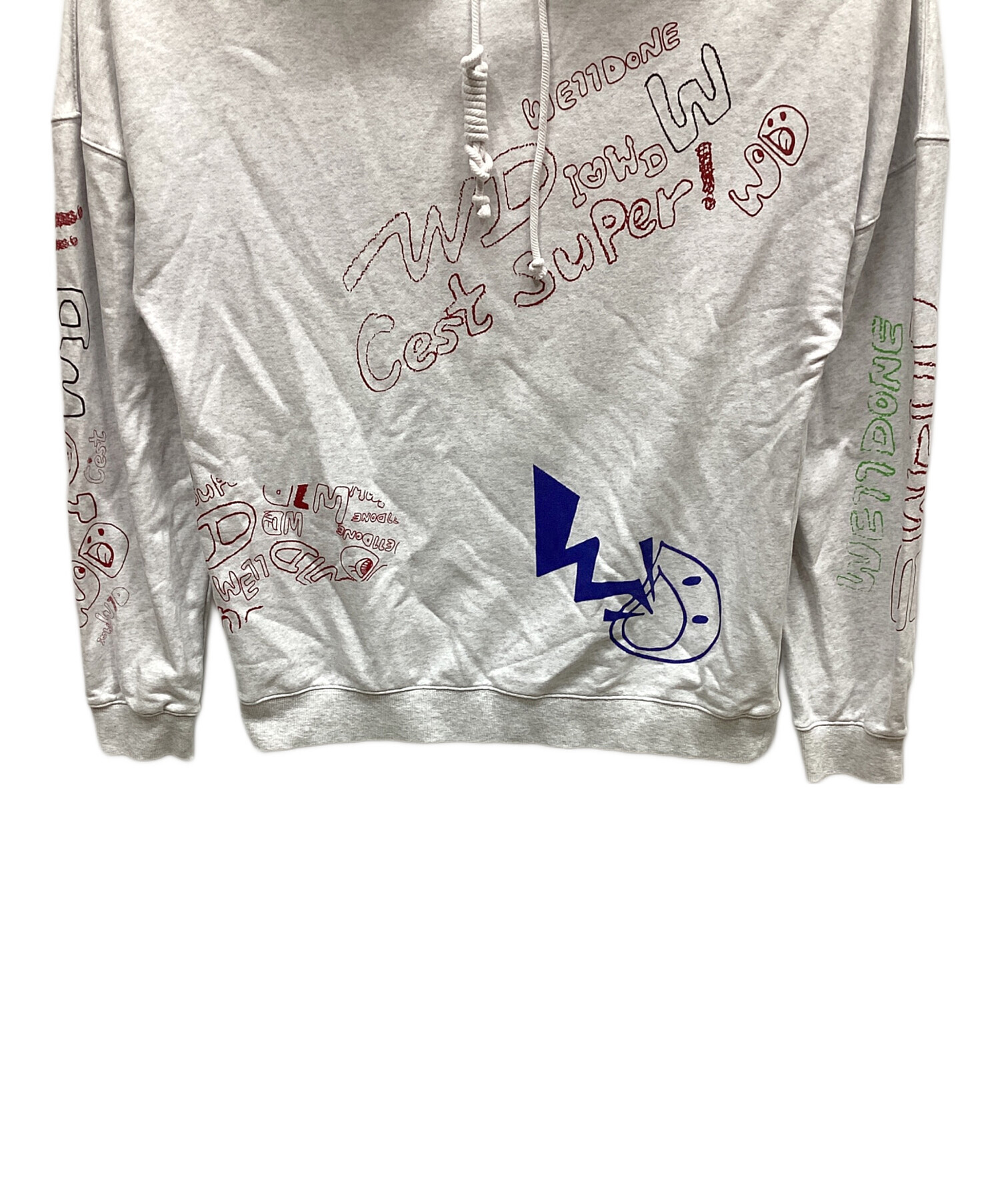 中古・古着通販】WE11DONE (ウェルダン) パーカー グレー サイズ:M