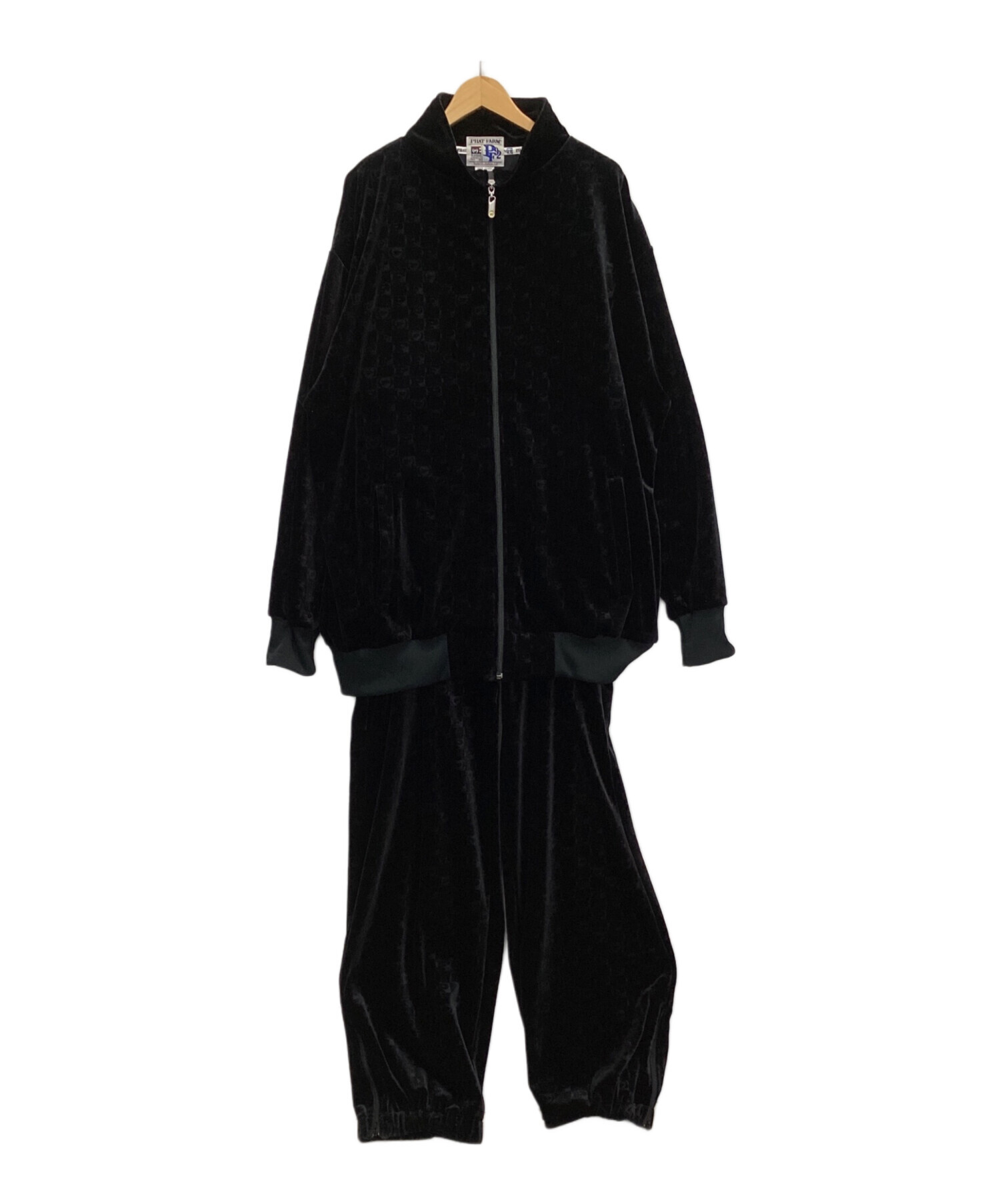 90s PHAT FARM ベロア セットアップ XL 中古・古着通販】PHAT FARM (ファットファーム) セットアップ ブラック