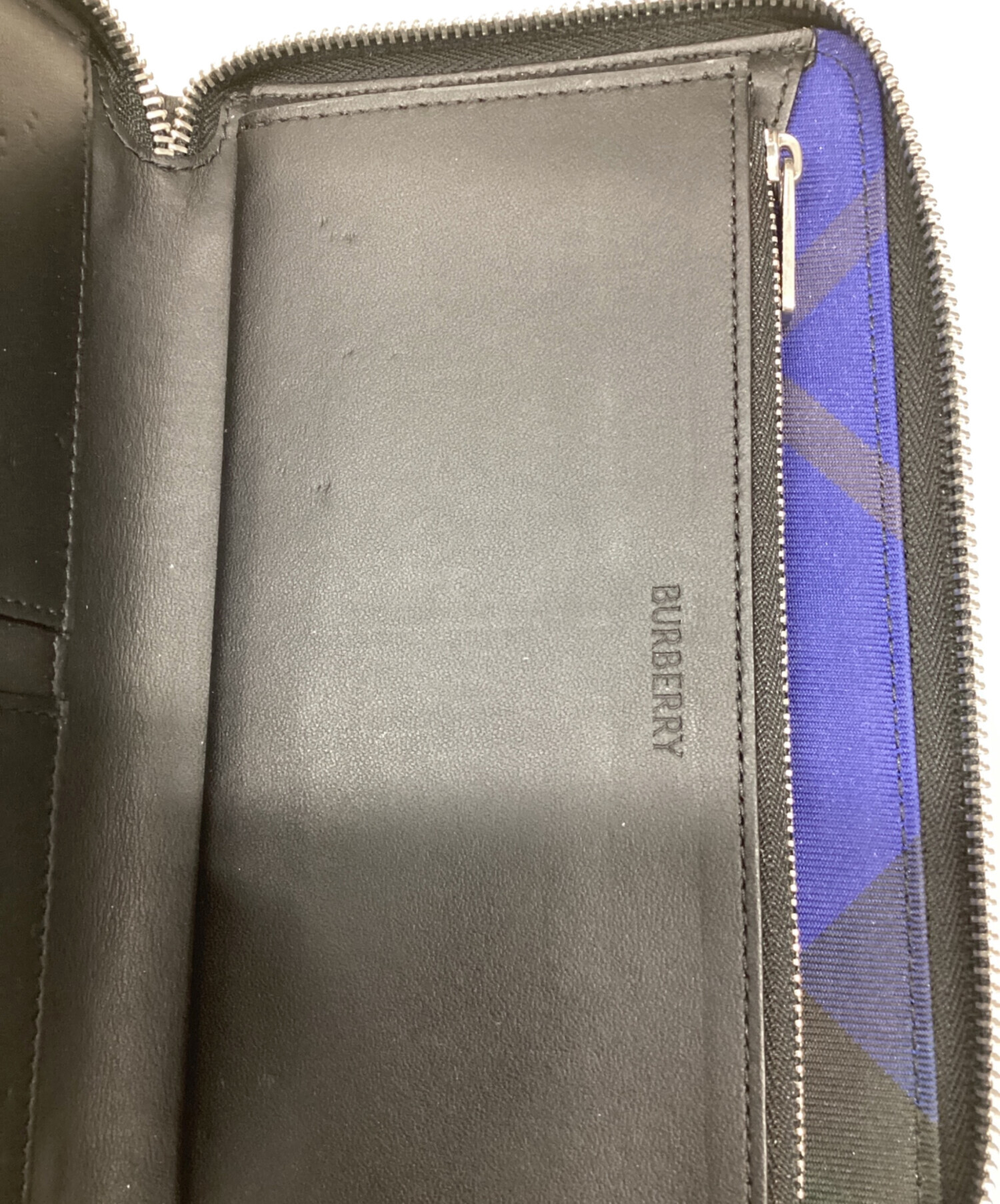 中古・古着通販】BURBERRY (バーバリー) 長財布 ブラック｜ブランド