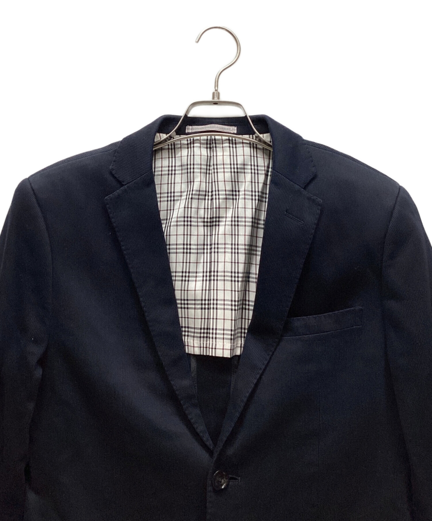 BURBERRY BLACK LABEL テーラードジャケット　紺Mノバチェック 中古・古着通販】BURBERRY BLACK LABEL (バーバリーブラックレーベル