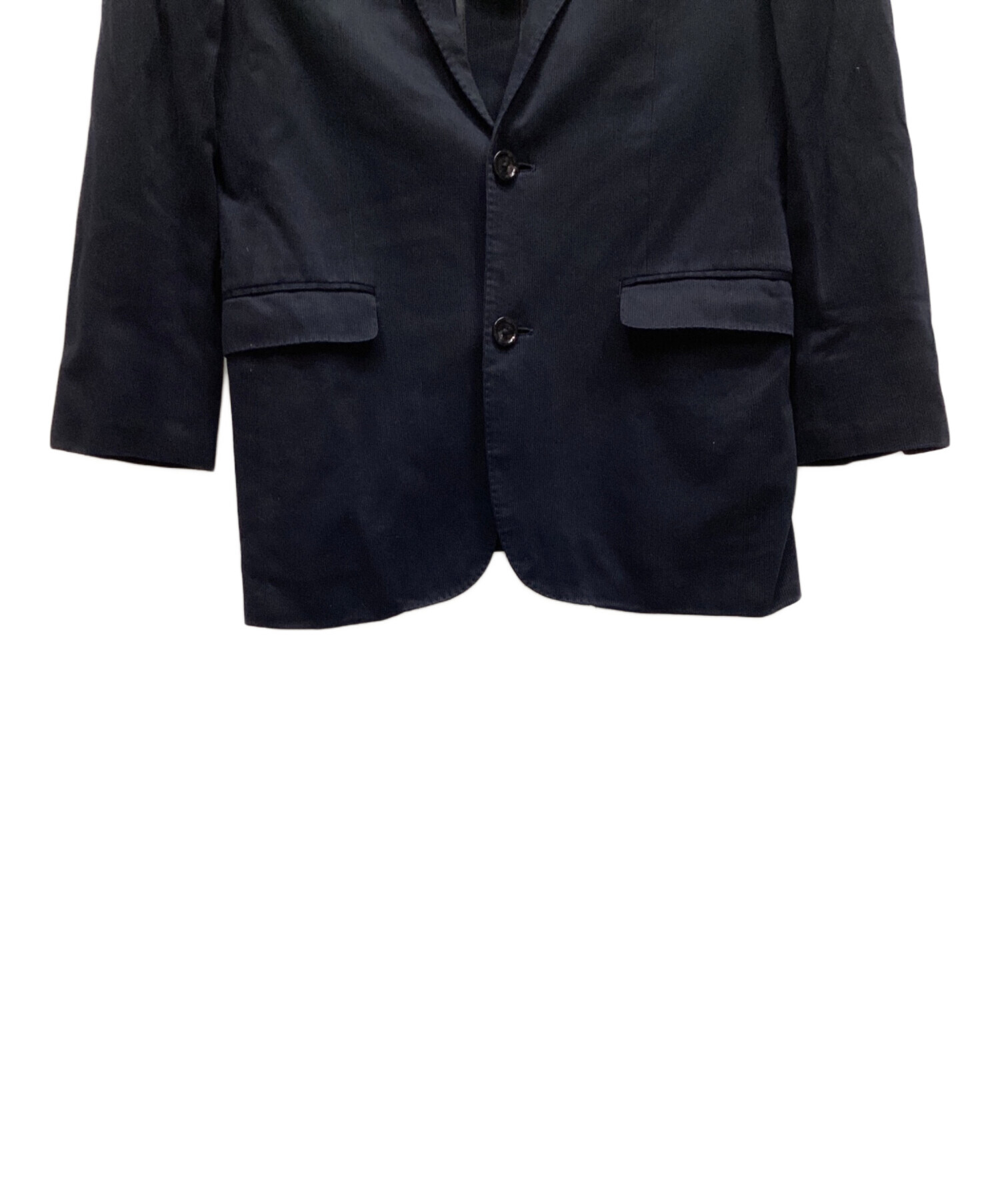 最新タグ　バーバリー　BURBERRY コットンテーラードジャケット　薄手　黒 中古・古着通販】BURBERRY BLACK LABEL (バーバリーブラックレーベル
